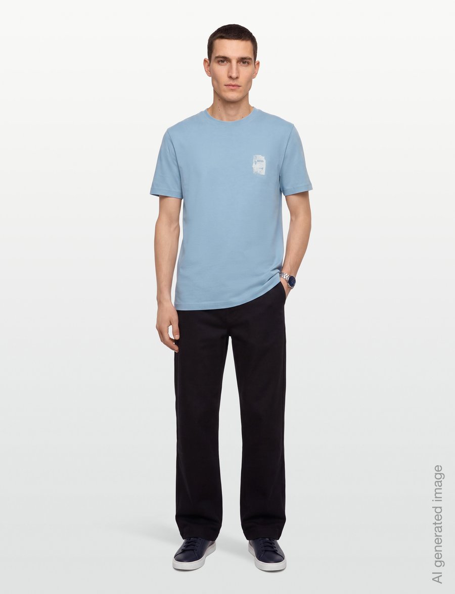BOSS - Te_Groove - kurzärmelige t-shirts - light/pastel blue - 0
