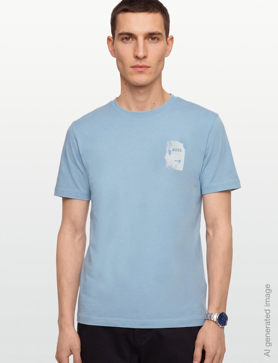BOSS - Te_Groove - kurzärmelige t-shirts - light/pastel blue - 3