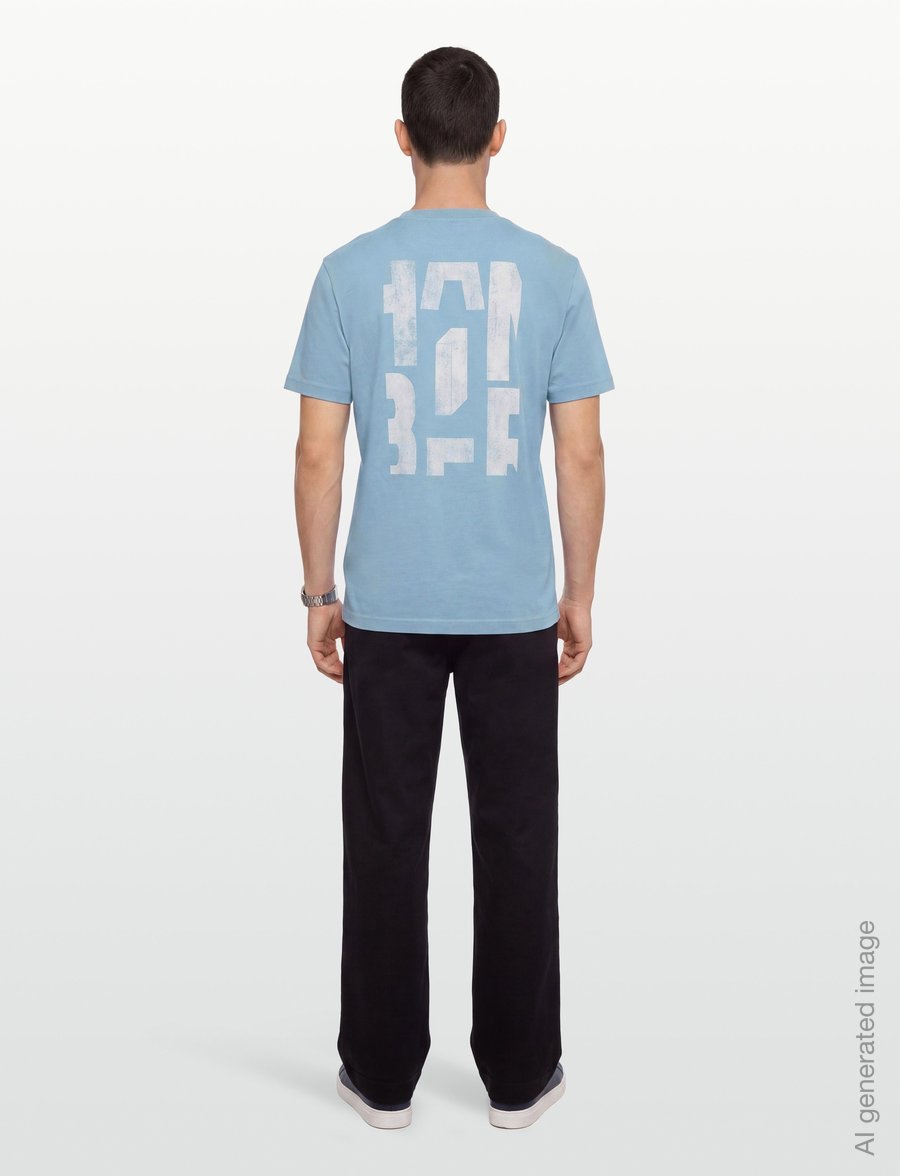 BOSS - Te_Groove - kurzärmelige t-shirts - light/pastel blue - 4
