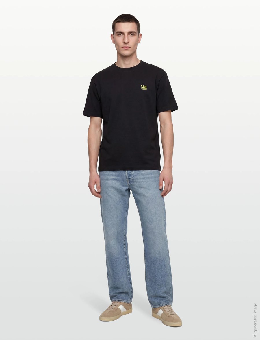 BOSS - Te_Brutalism - kortærmede t-shirts - black - 0