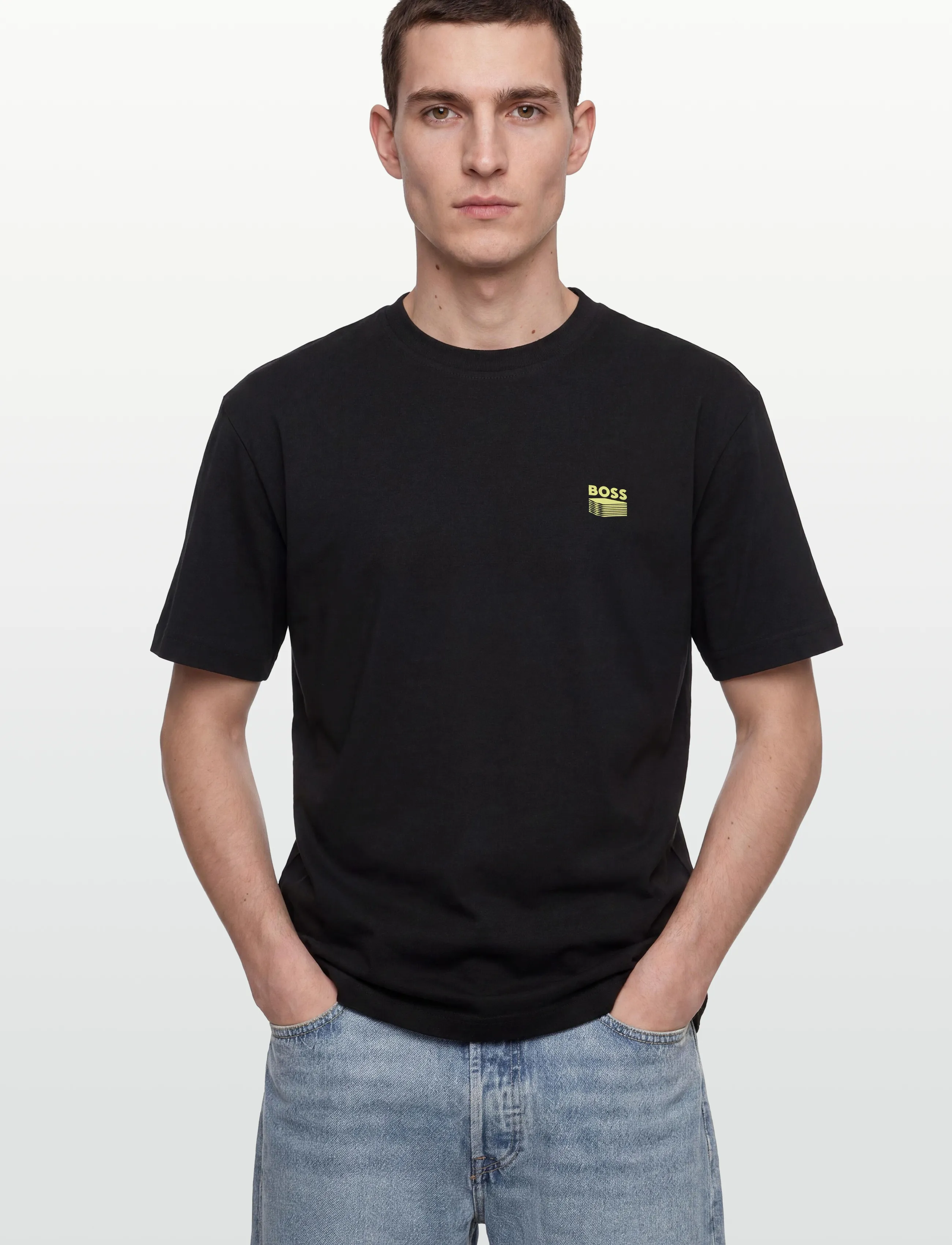 BOSS - Te_Brutalism - kortærmede t-shirts - black - 3