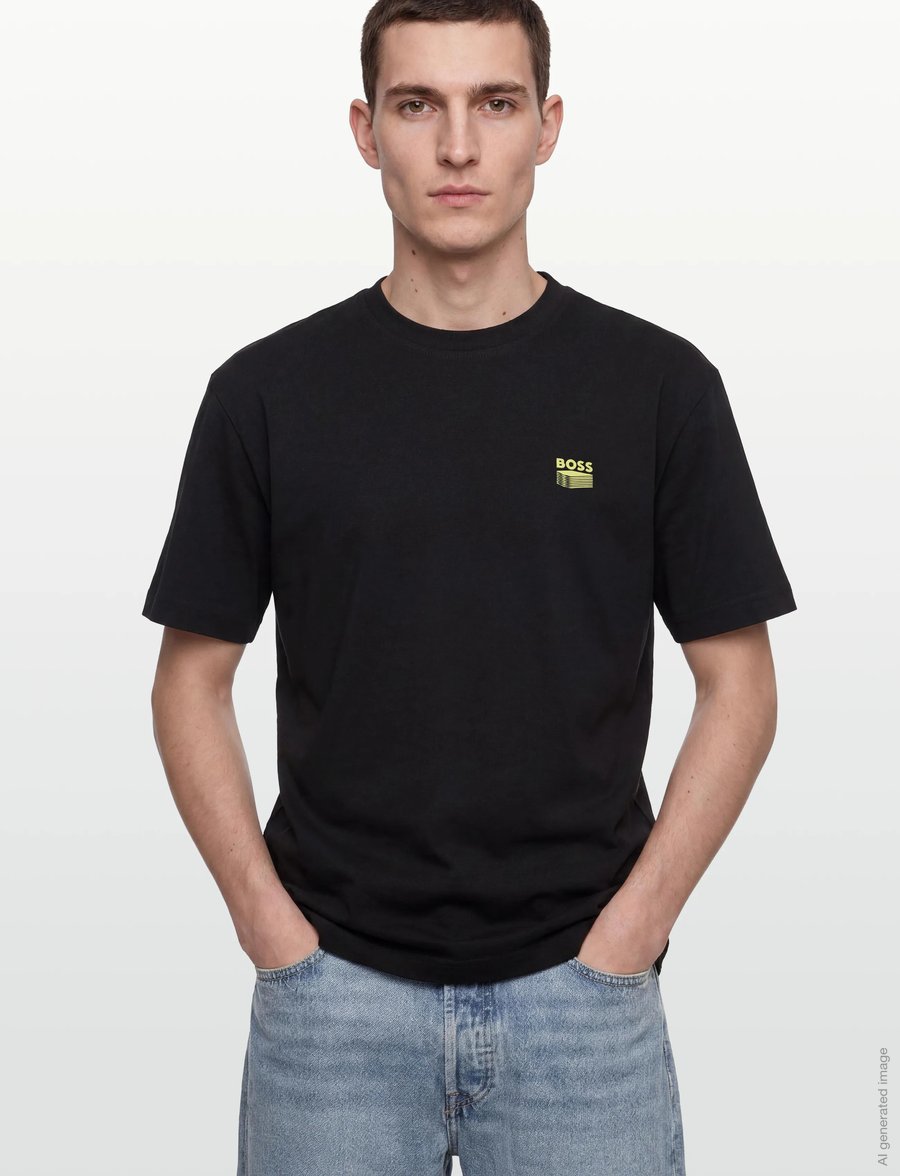 BOSS - Te_Brutalism - kortærmede t-shirts - black - 3