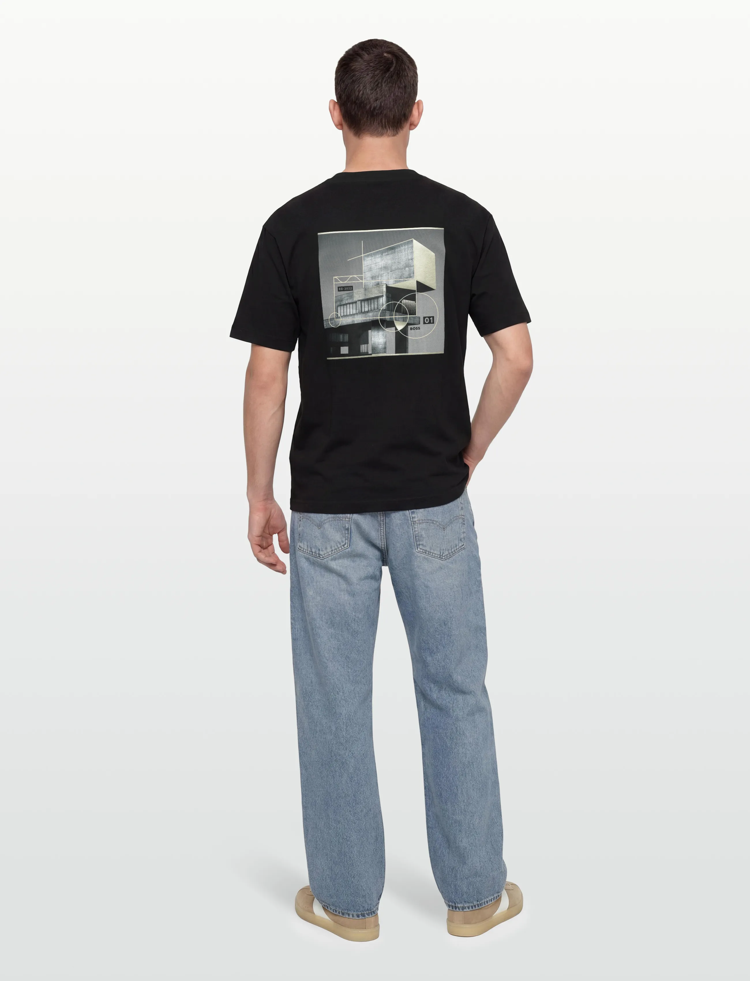 BOSS - Te_Brutalism - kortærmede t-shirts - black - 4