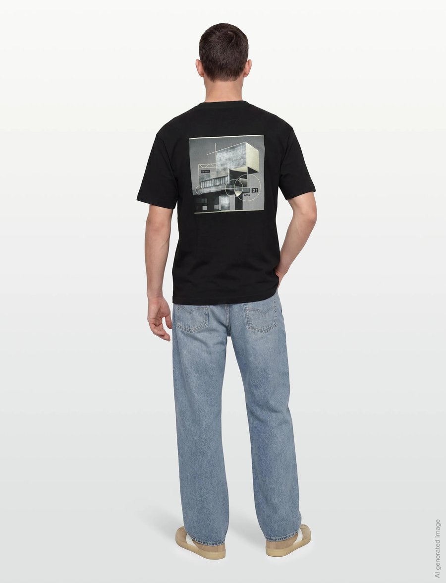 BOSS - Te_Brutalism - kortærmede t-shirts - black - 4