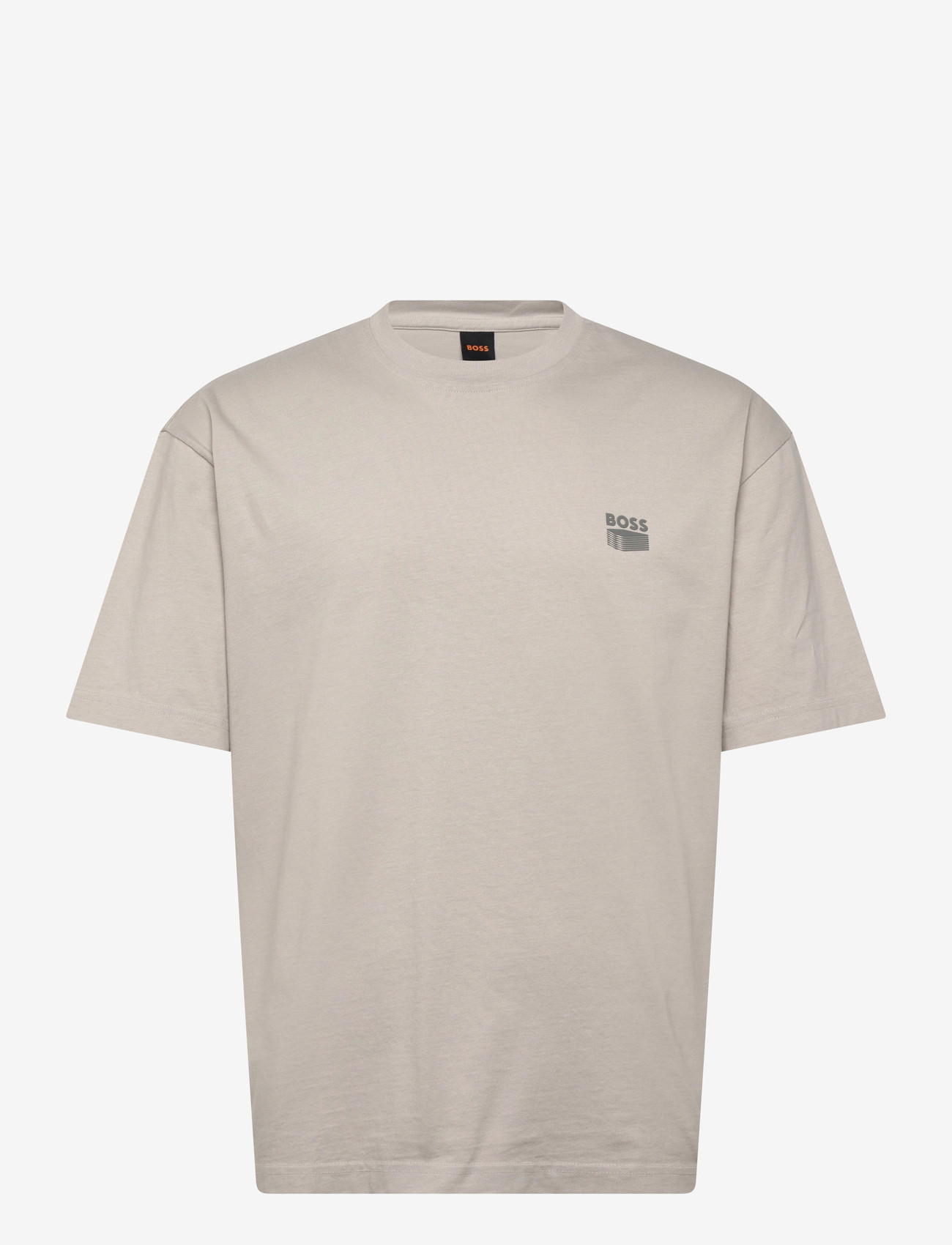 BOSS - Te_Brutalism - kortærmede t-shirts - open grey - 1