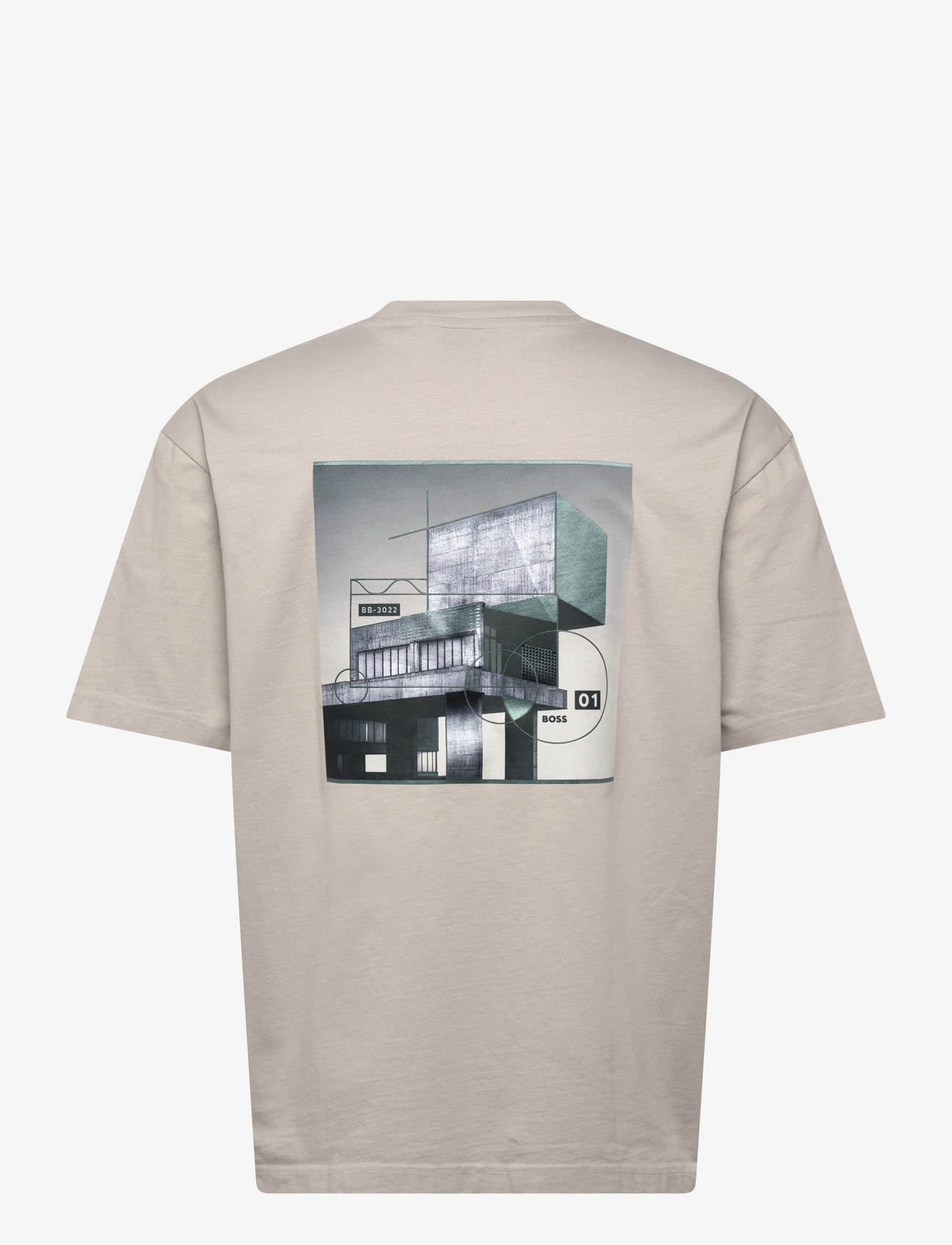 BOSS - Te_Brutalism - kortærmede t-shirts - open grey - 2