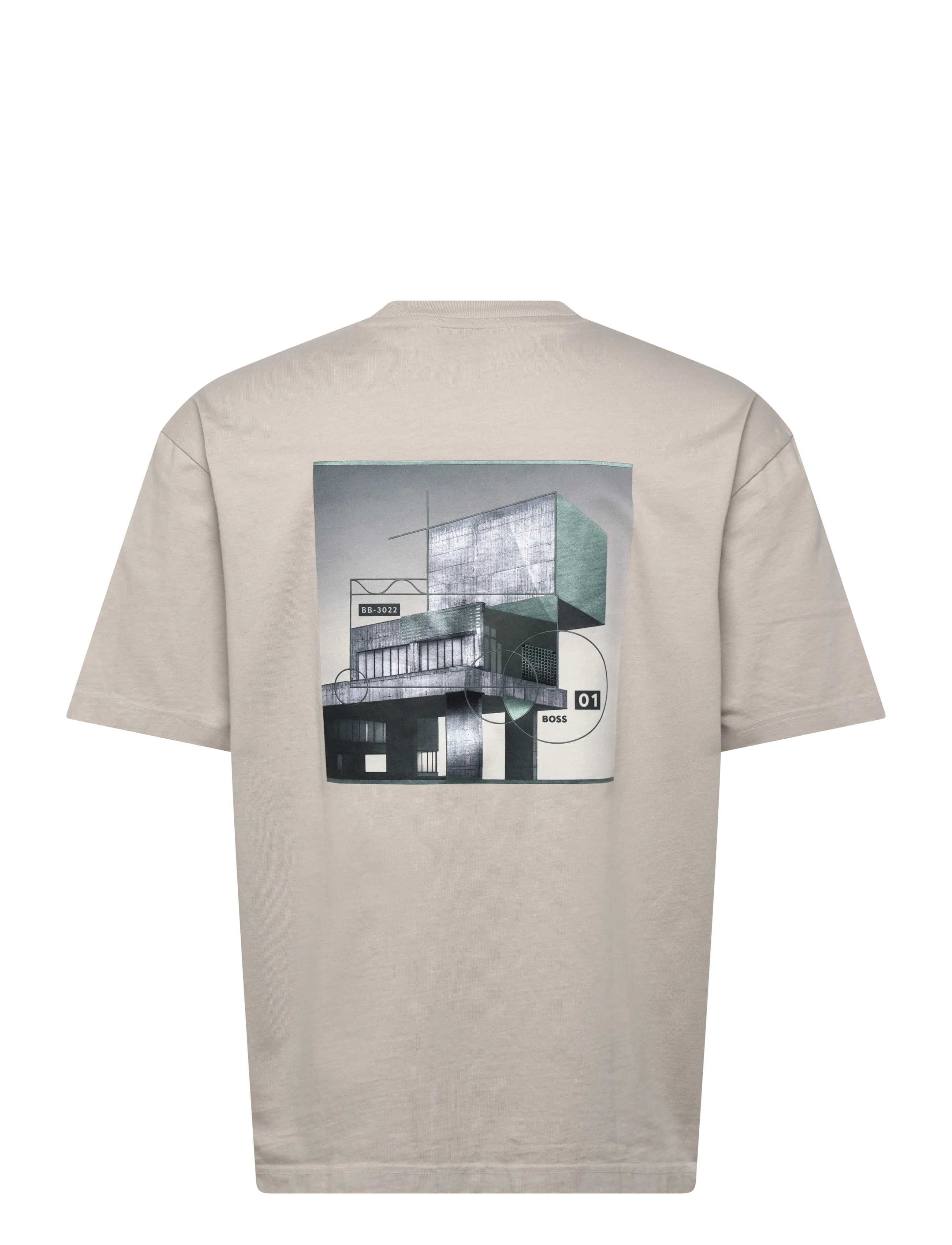 BOSS - Te_Brutalism - kortærmede t-shirts - open grey - 2