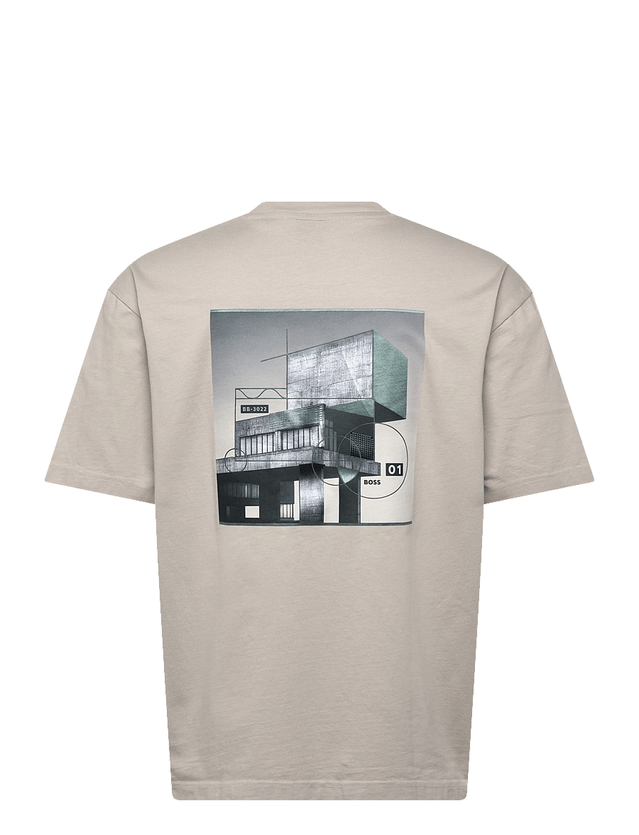 BOSS - Te_Brutalism - kortærmede t-shirts - open grey - 2