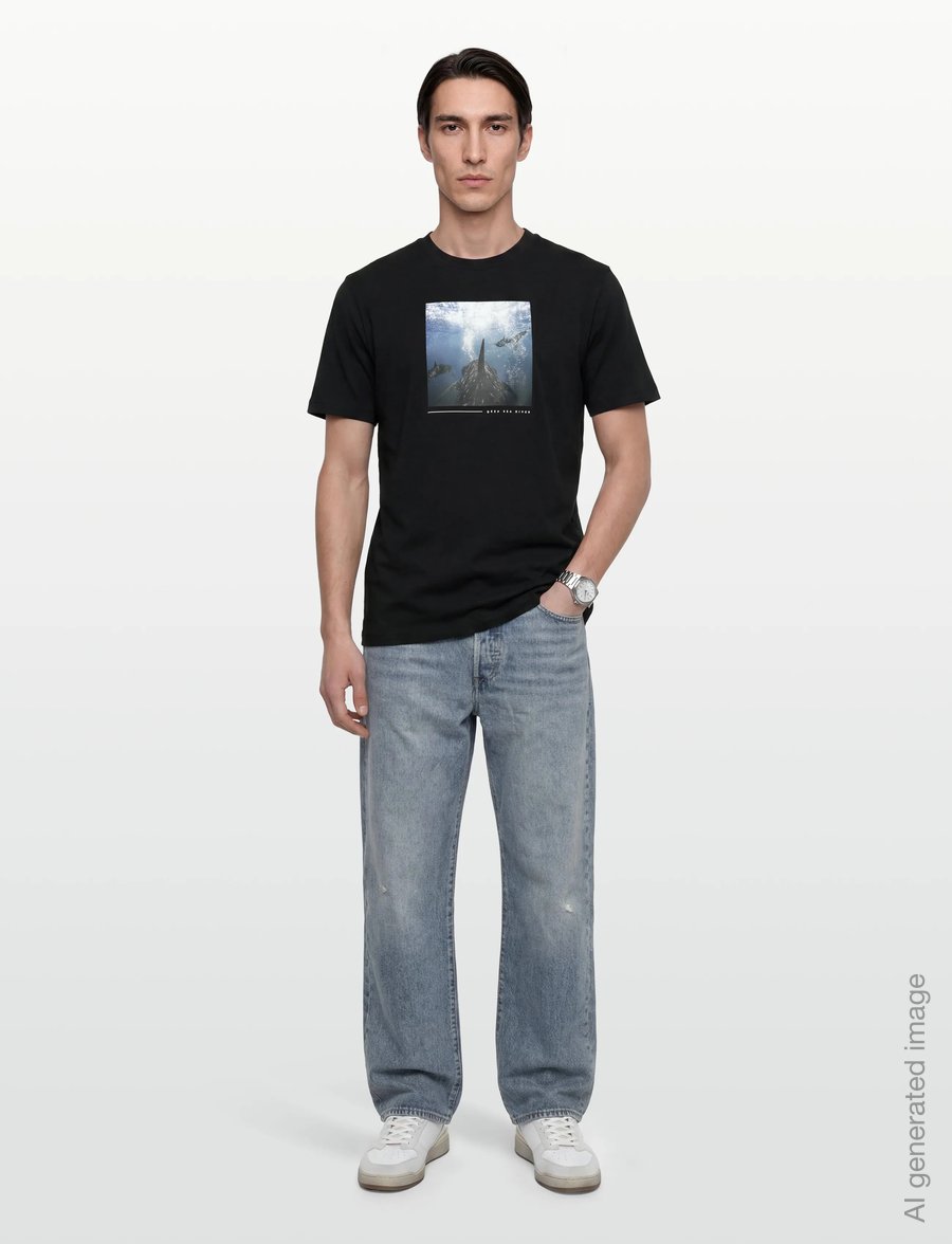 BOSS - Te_Creature - kortärmade t-shirts - black - 0