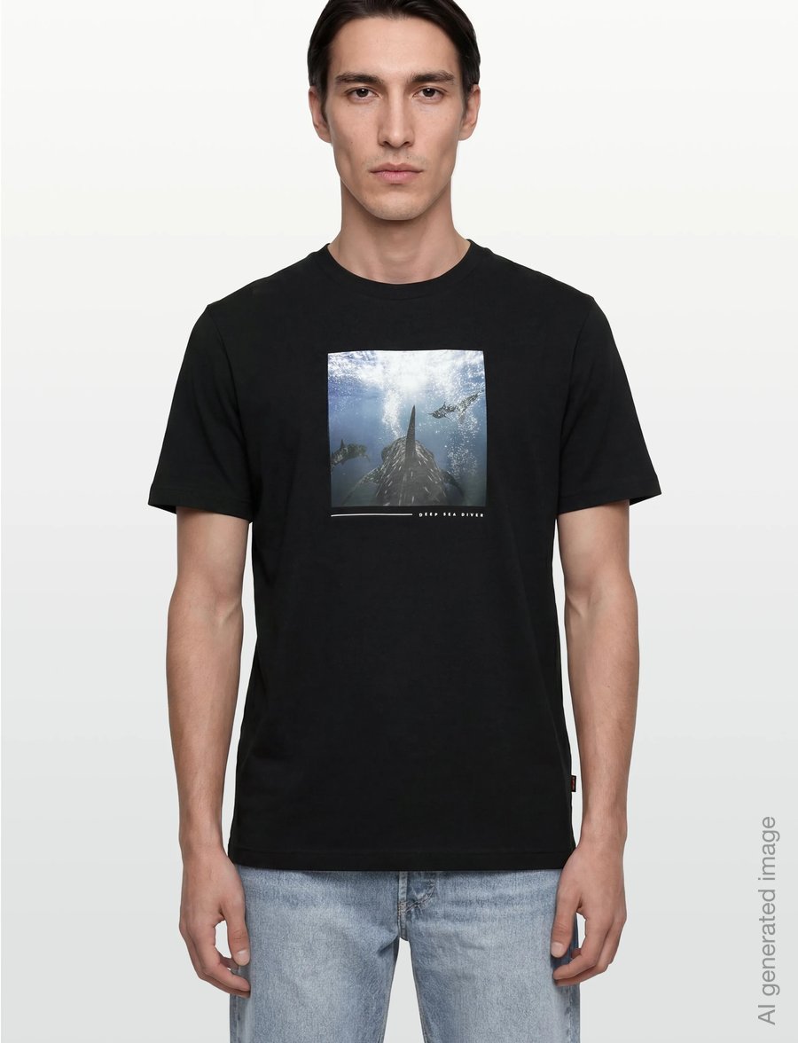 BOSS - Te_Creature - kortärmade t-shirts - black - 3