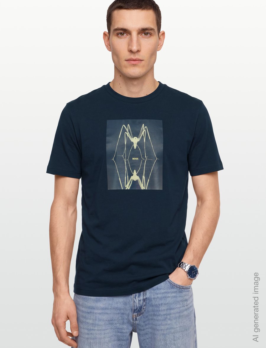 BOSS - Te_Creature - kurzärmelige t-shirts - dark blue - 3