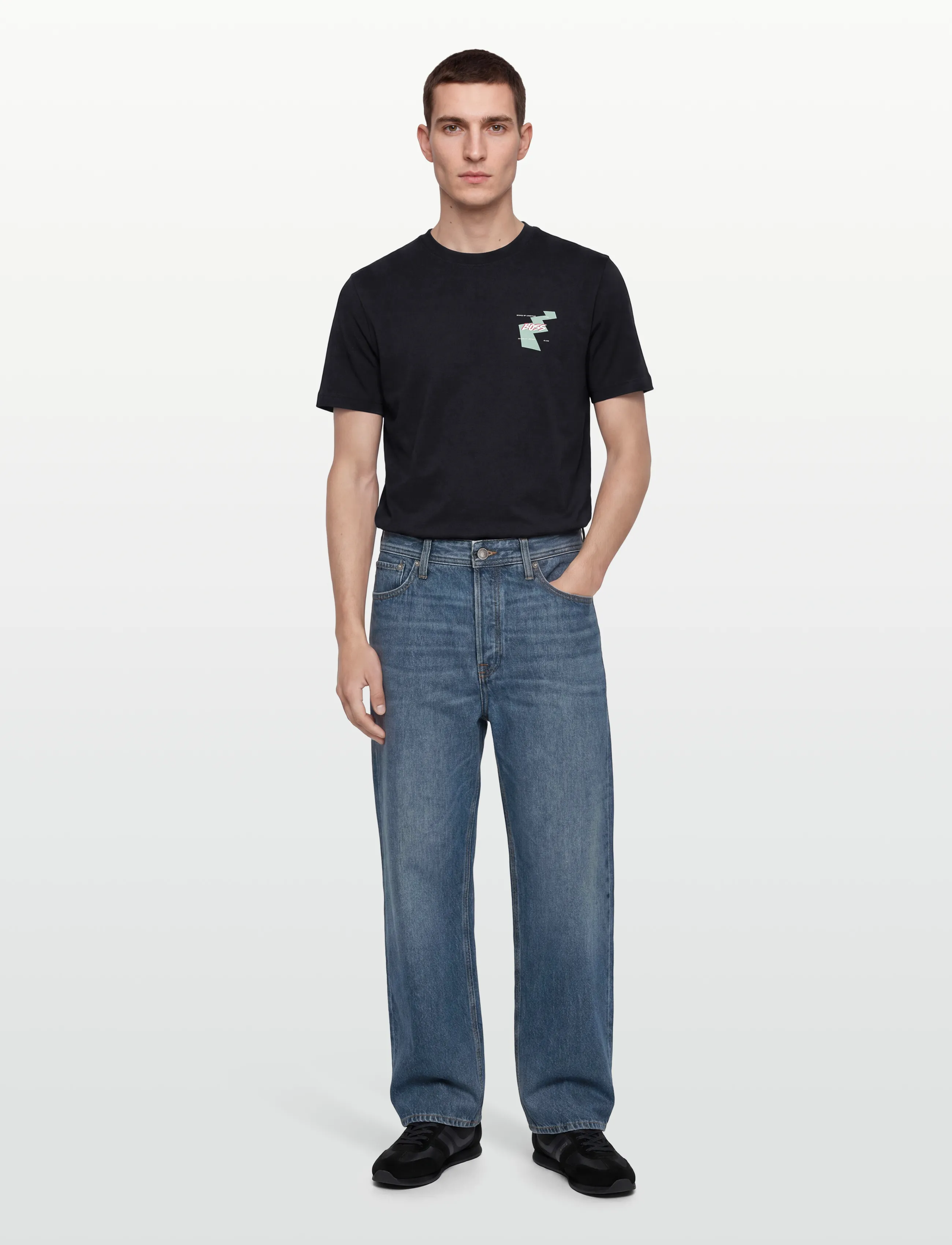 BOSS Te_Movement - Clothing - DARK BLUE / navy