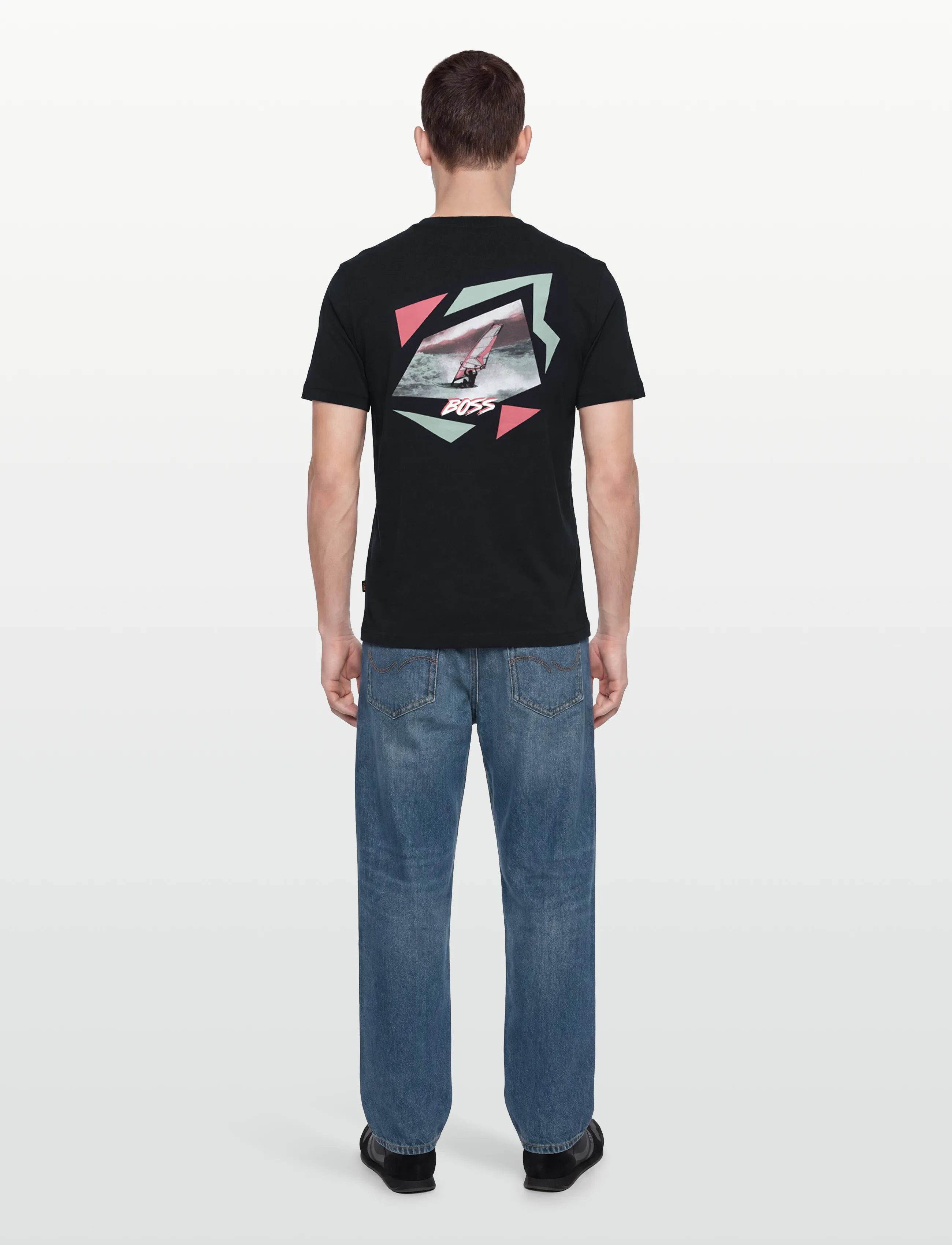 Boss Te_Movement t-shirts med tryck herr – bild 3