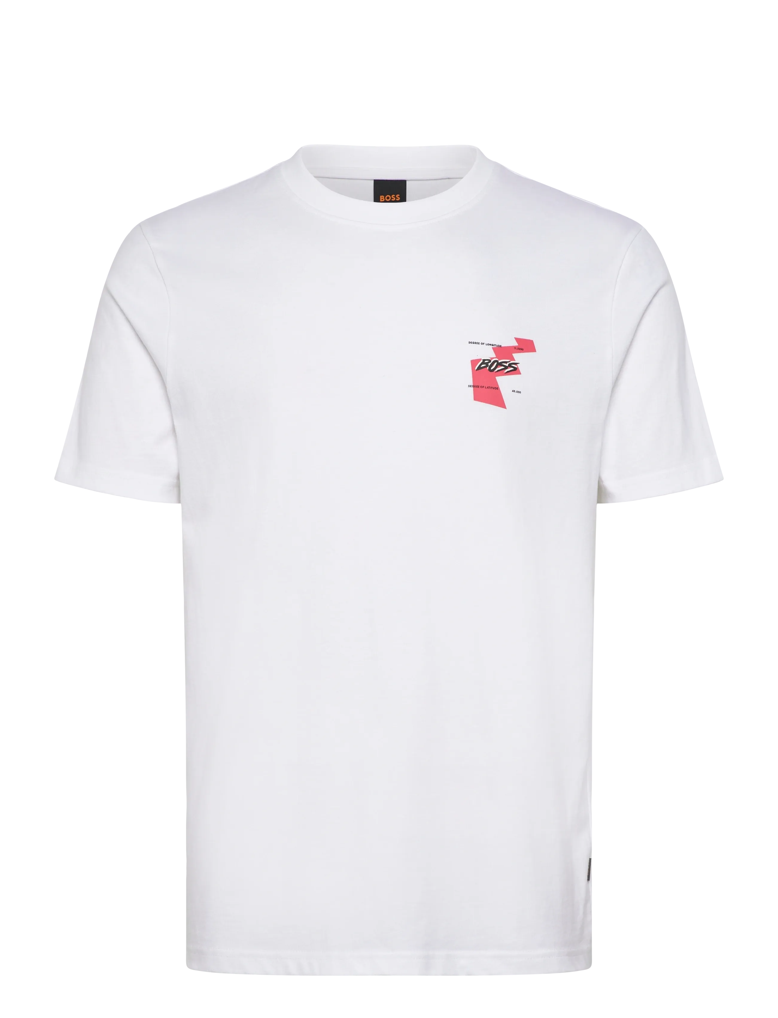 BOSS Te_Movement - T-Shirts - NATURAL / white