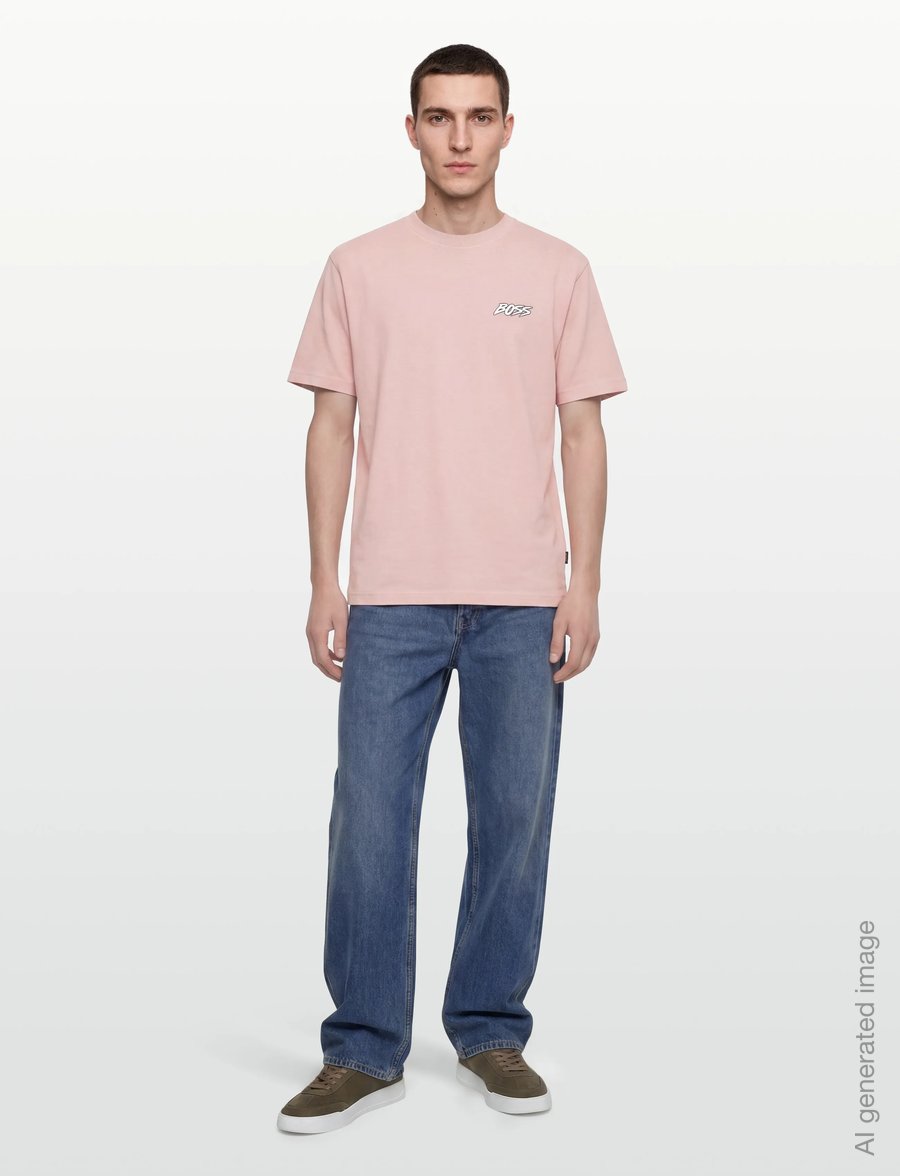 BOSS - Te_SurfWash - short-sleeved t-shirts - open pink - 0