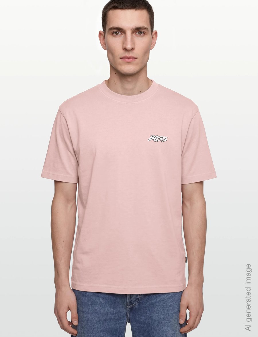 BOSS - Te_SurfWash - short-sleeved t-shirts - open pink - 3