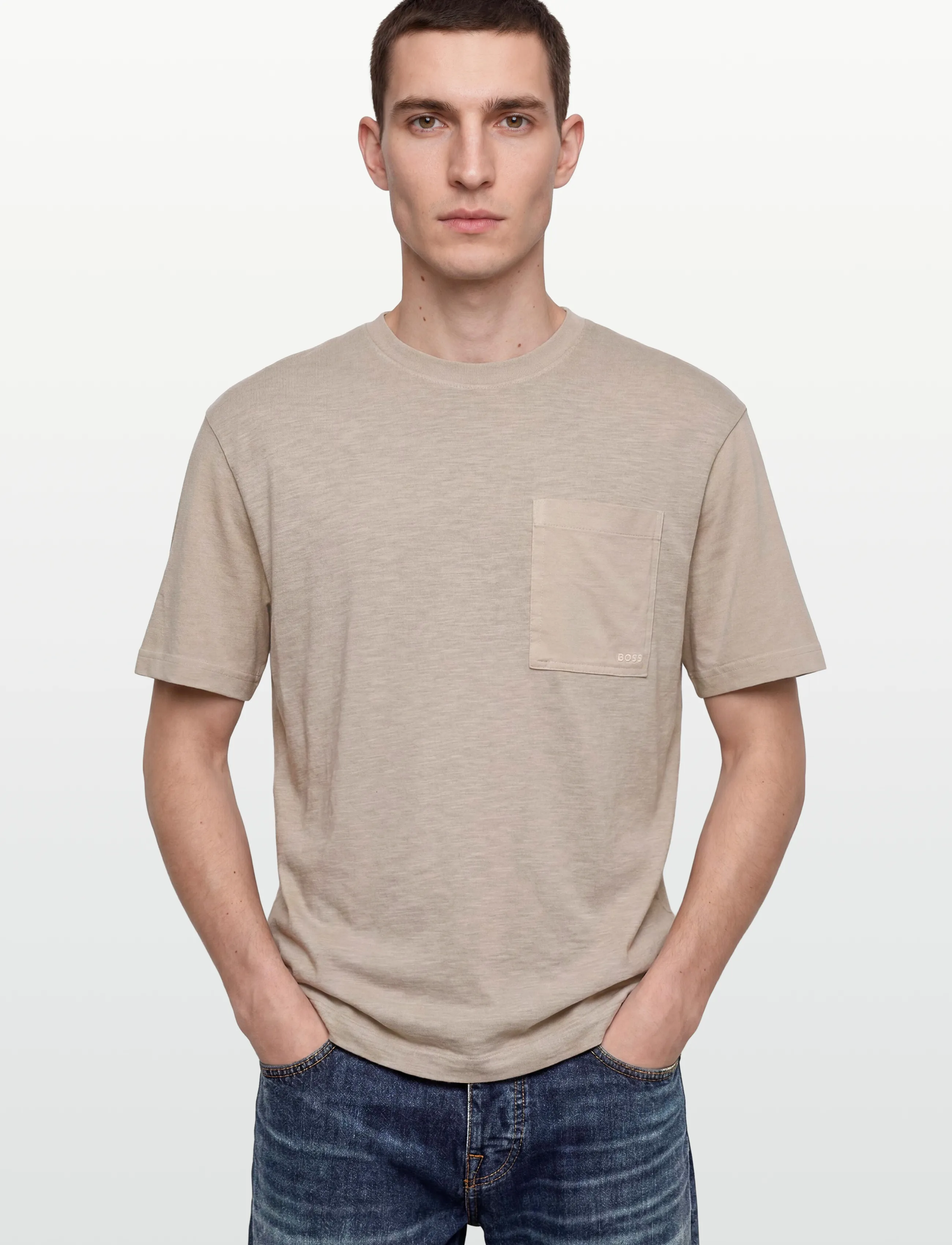BOSS - Te_Laser - lühikeste varrukatega t-särgid - open grey - 3