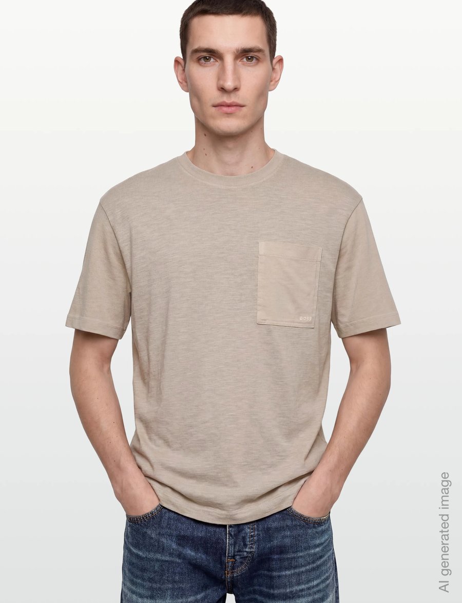 BOSS - Te_Laser - kurzärmelige t-shirts - open grey - 3