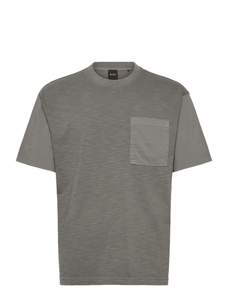BOSS - Te_Laser - short-sleeved t-shirts - open grey - 1