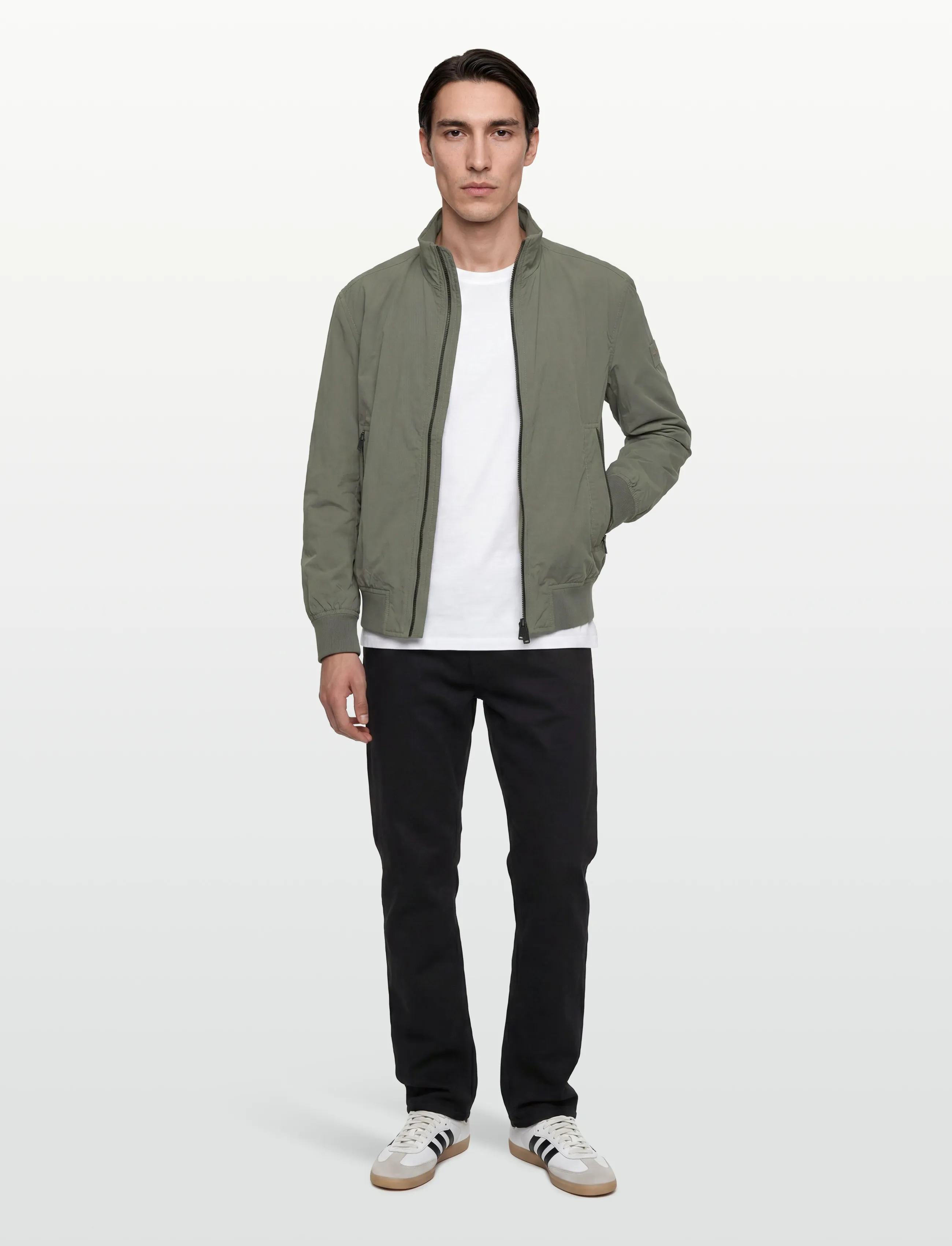 BOSS Opens - Kurtki Bomber - OPEN GREY / khaki/green