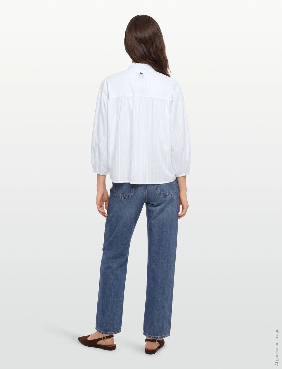 BOSS - C_Biley - langerma blússur - white - 4