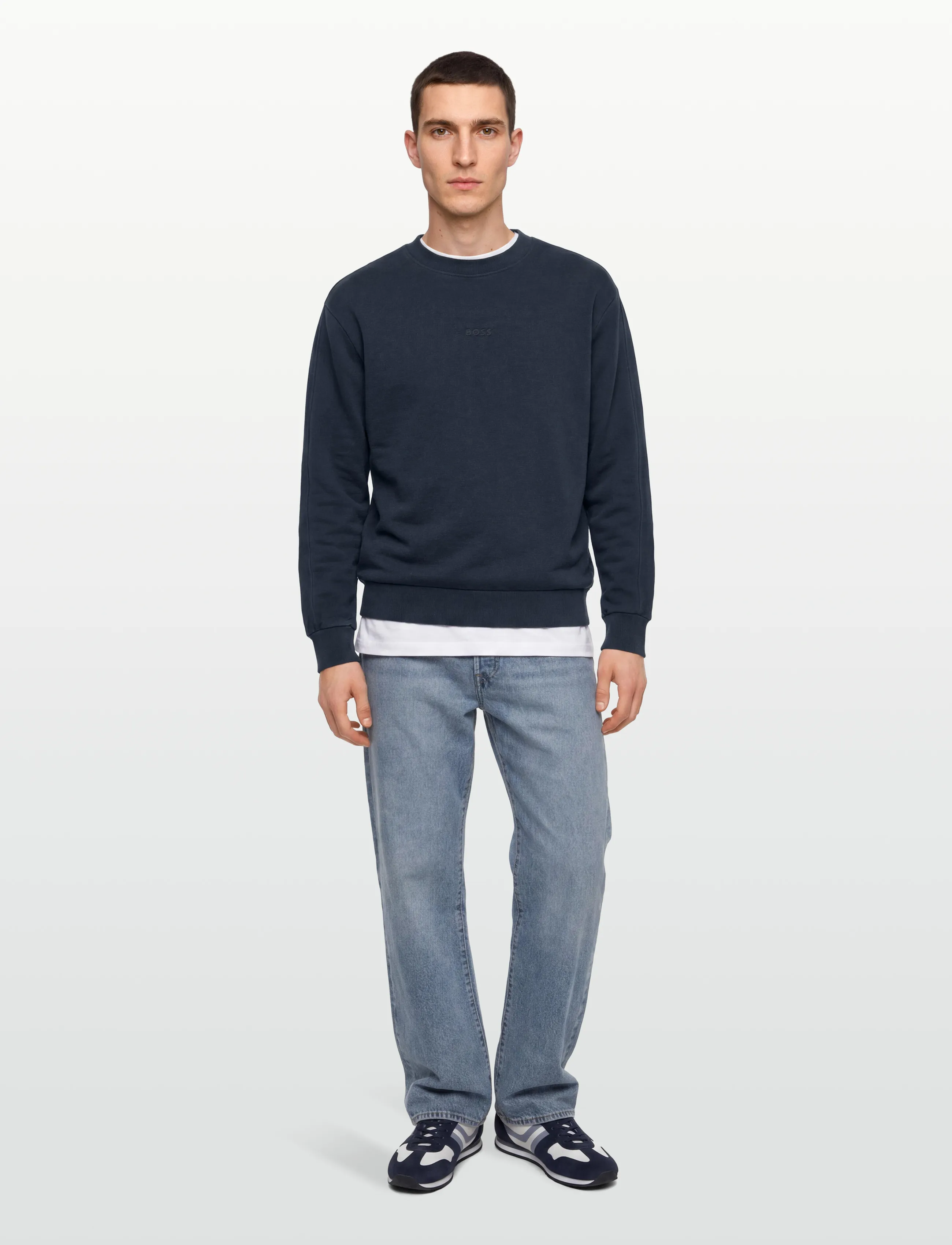 BOSS We_Tile, 3XL, Sweatshirts & Hoodies, Marineblau - Sweatshirts, Männerswear