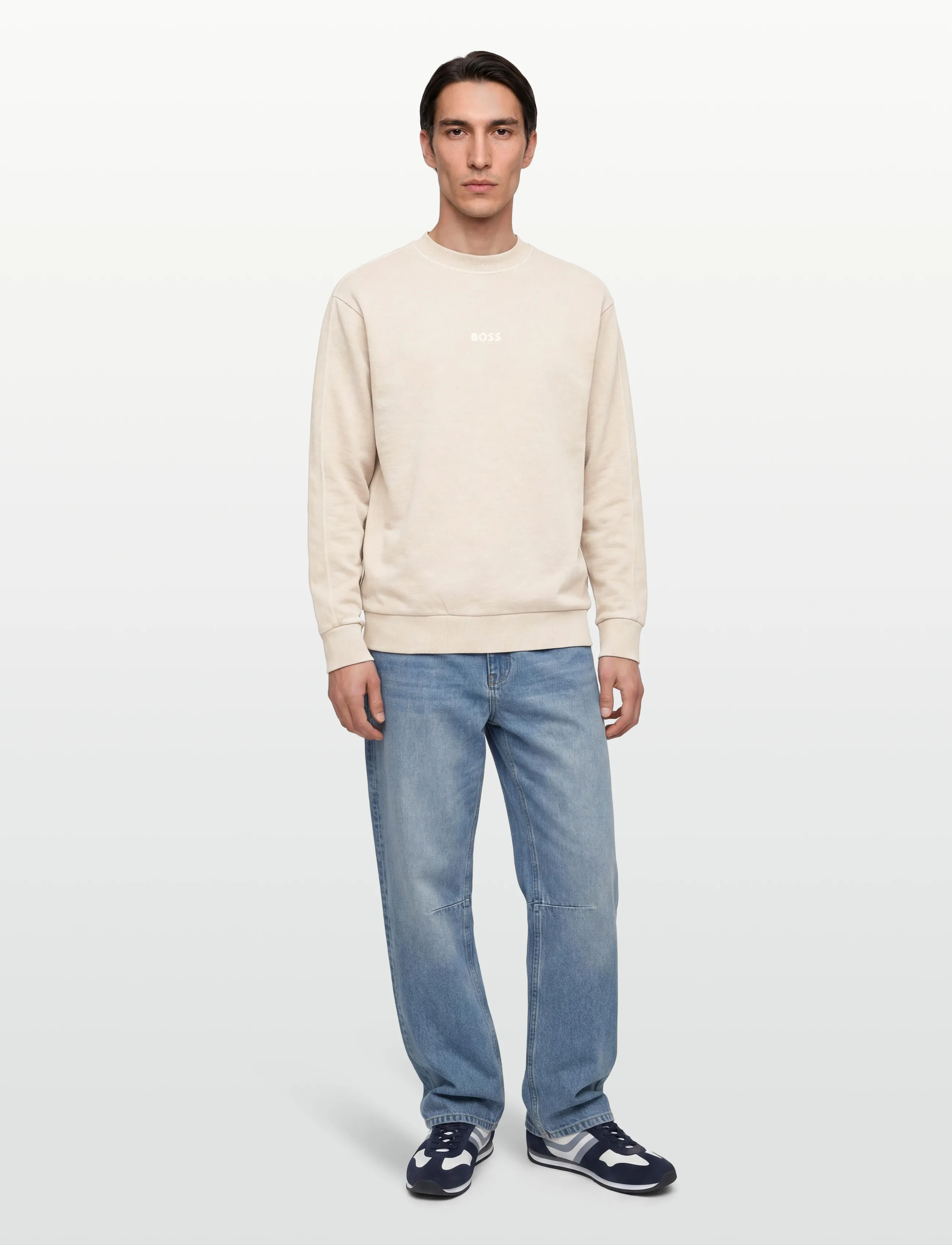 BOSS We_Tile, L, Sweatshirts & Hoodies, Beige - Sweatshirts, Männerswear