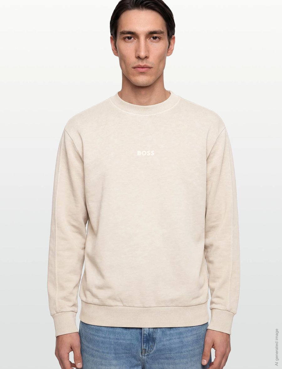 BOSS - We_Tile - sweatshirts - light beige - 3