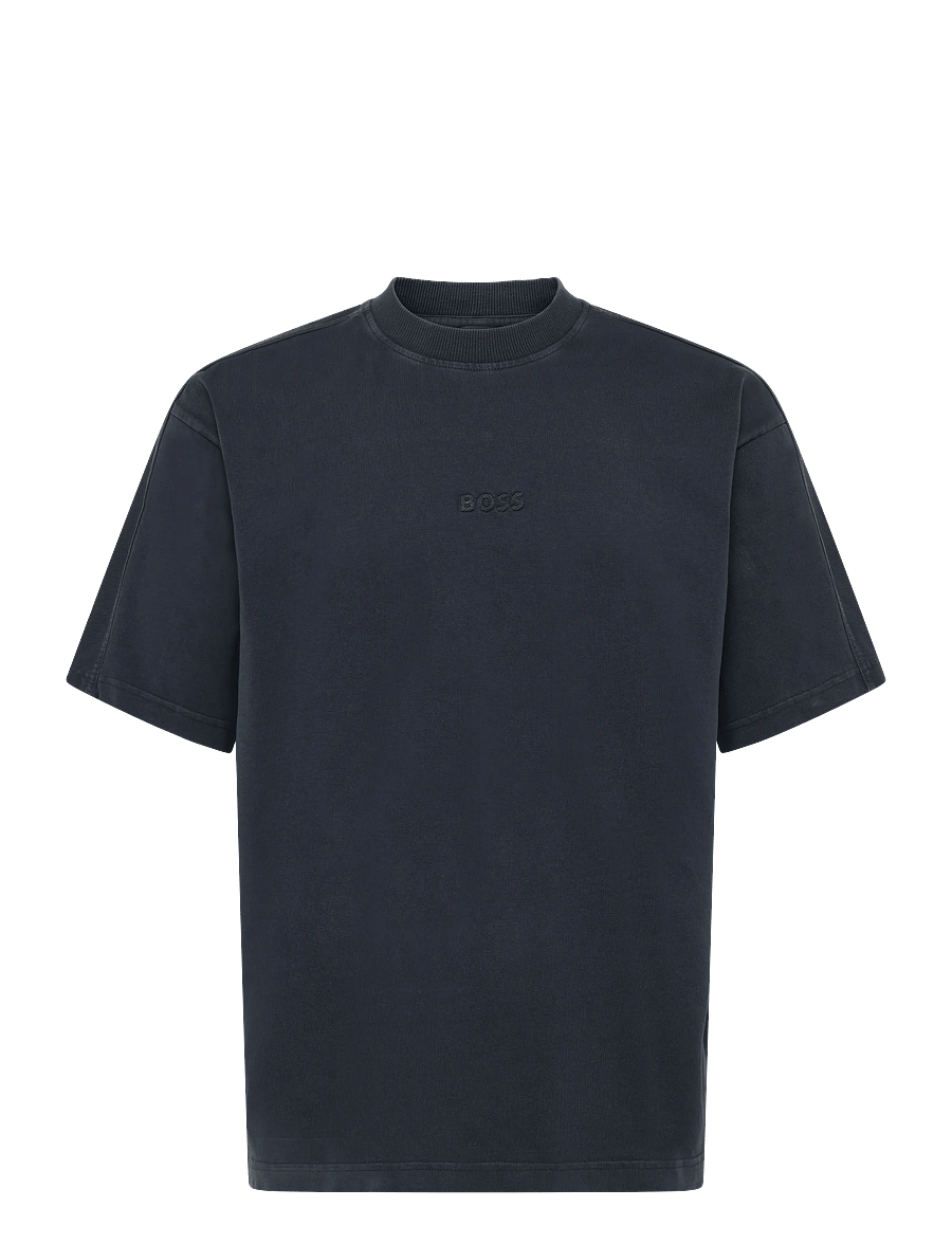 BOSS - Te_Tile - kurzärmelige t-shirts - dark blue - 0