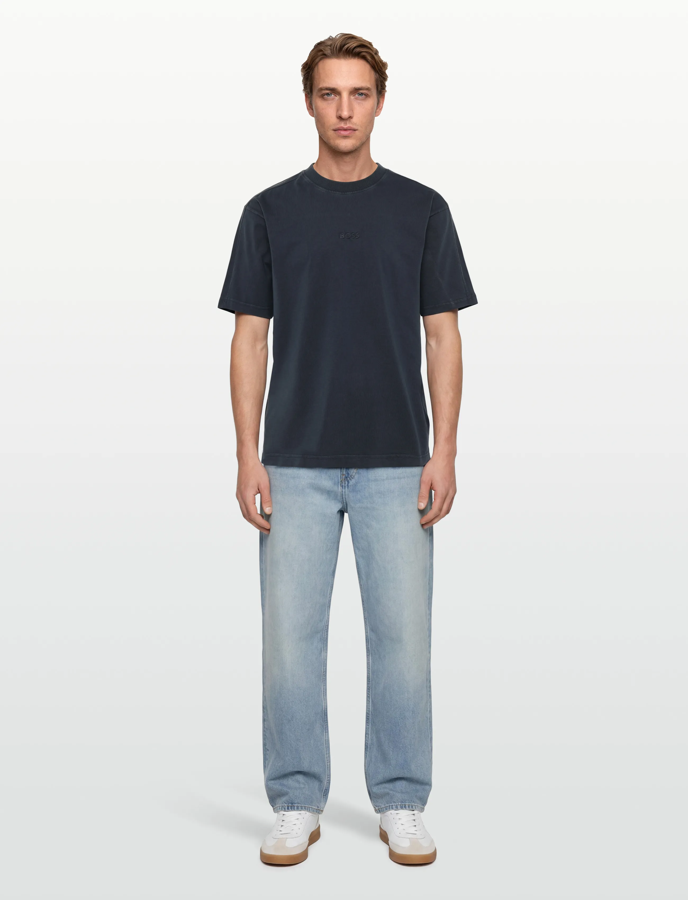 BOSS Te_Tile - Clothing - DARK BLUE / navy