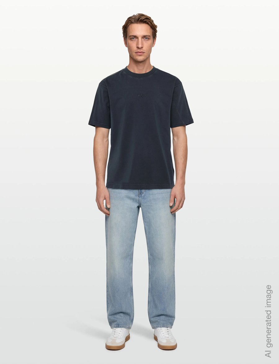 BOSS - Te_Tile - kortärmade t-shirts - dark blue - 0