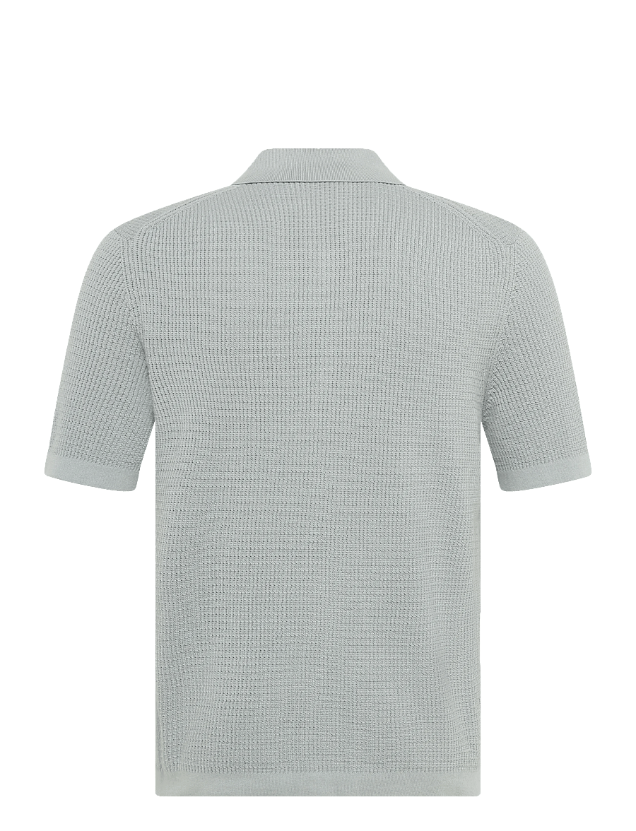 BOSS - Akepalo - langärmlige strick-polohemden - open grey - 2