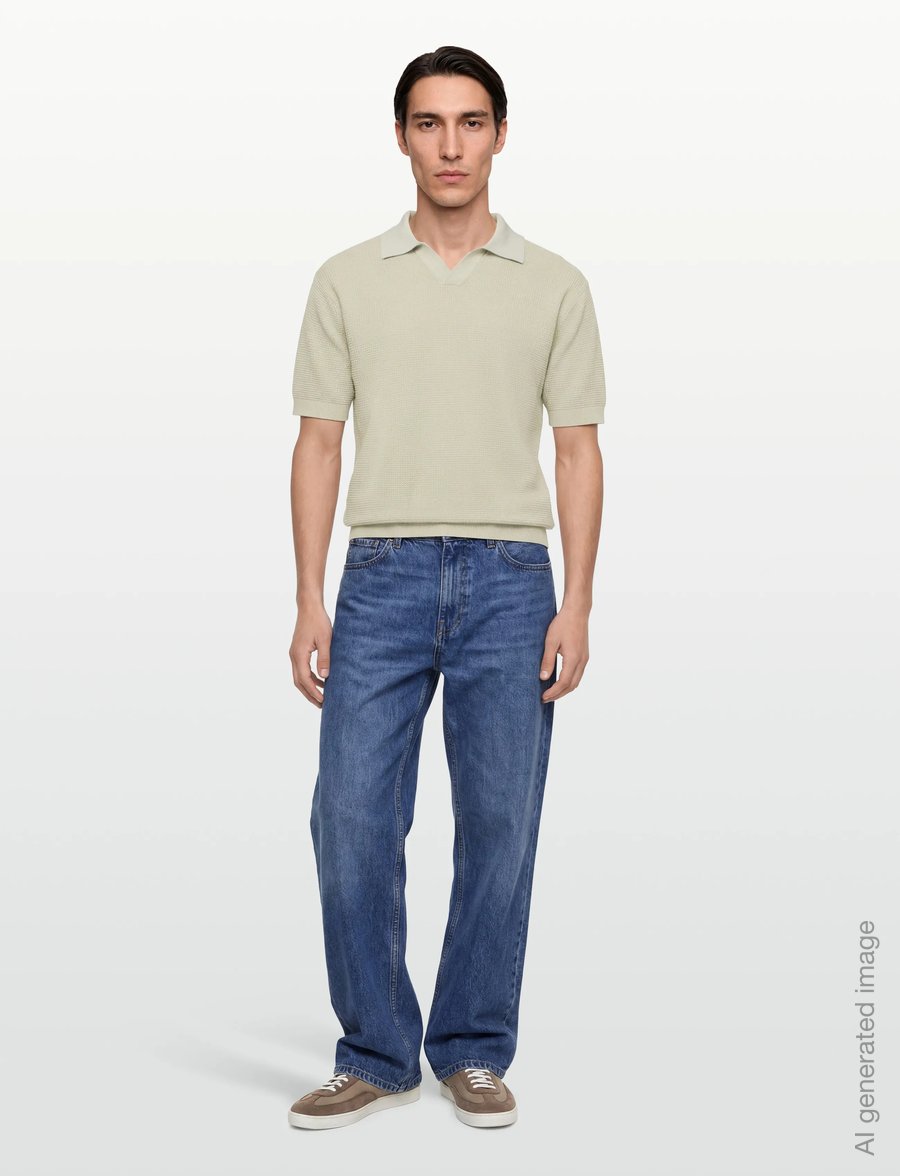 BOSS - Kocello - langärmlige strick-polohemden - light beige - 0