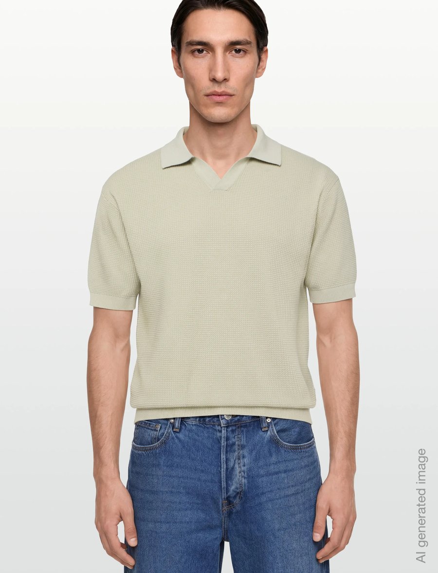 BOSS - Kocello - langärmlige strick-polohemden - light beige - 3