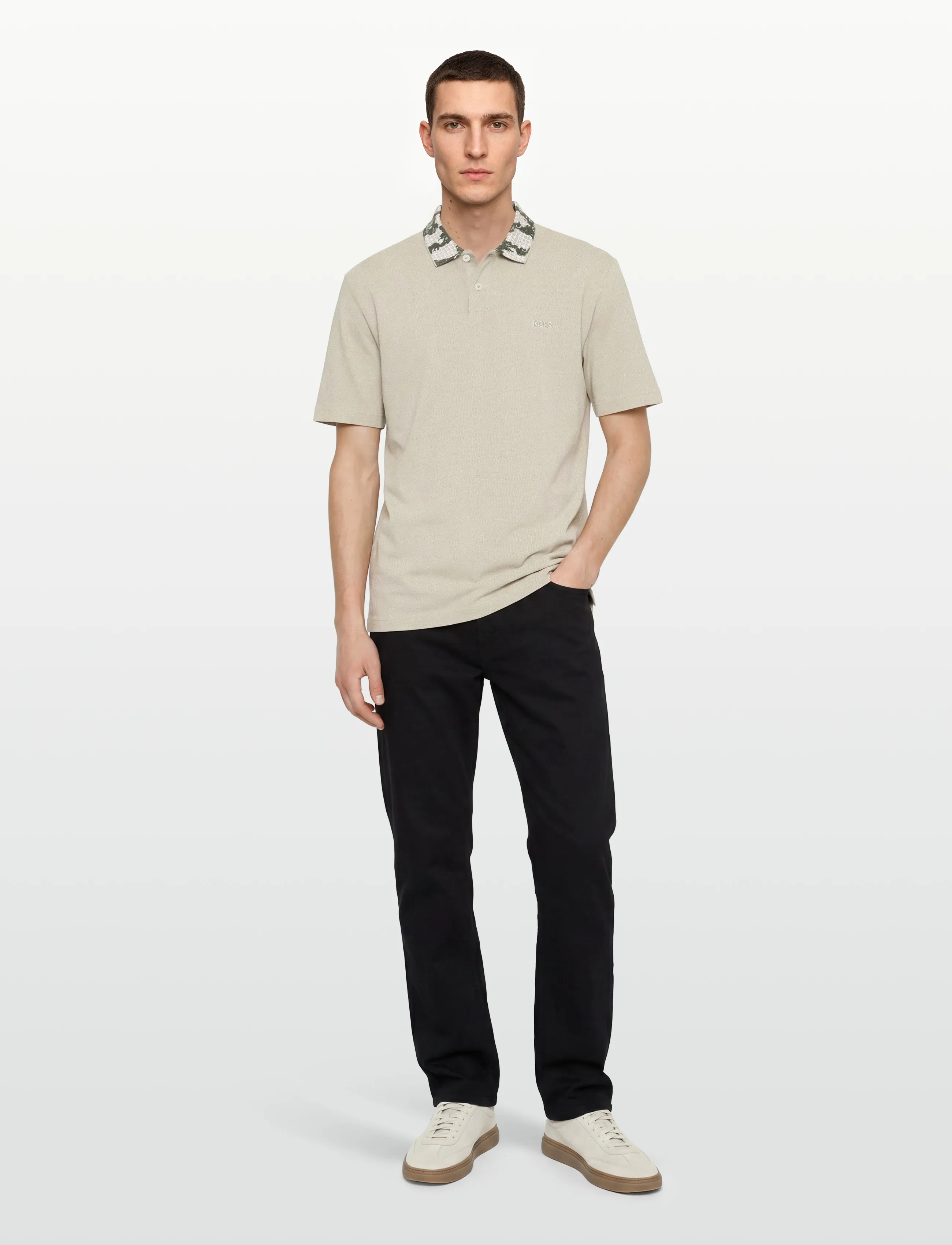 BOSS Pe_Barb, 3XL, Polos, Beige - Short-sleeved, Männerswear