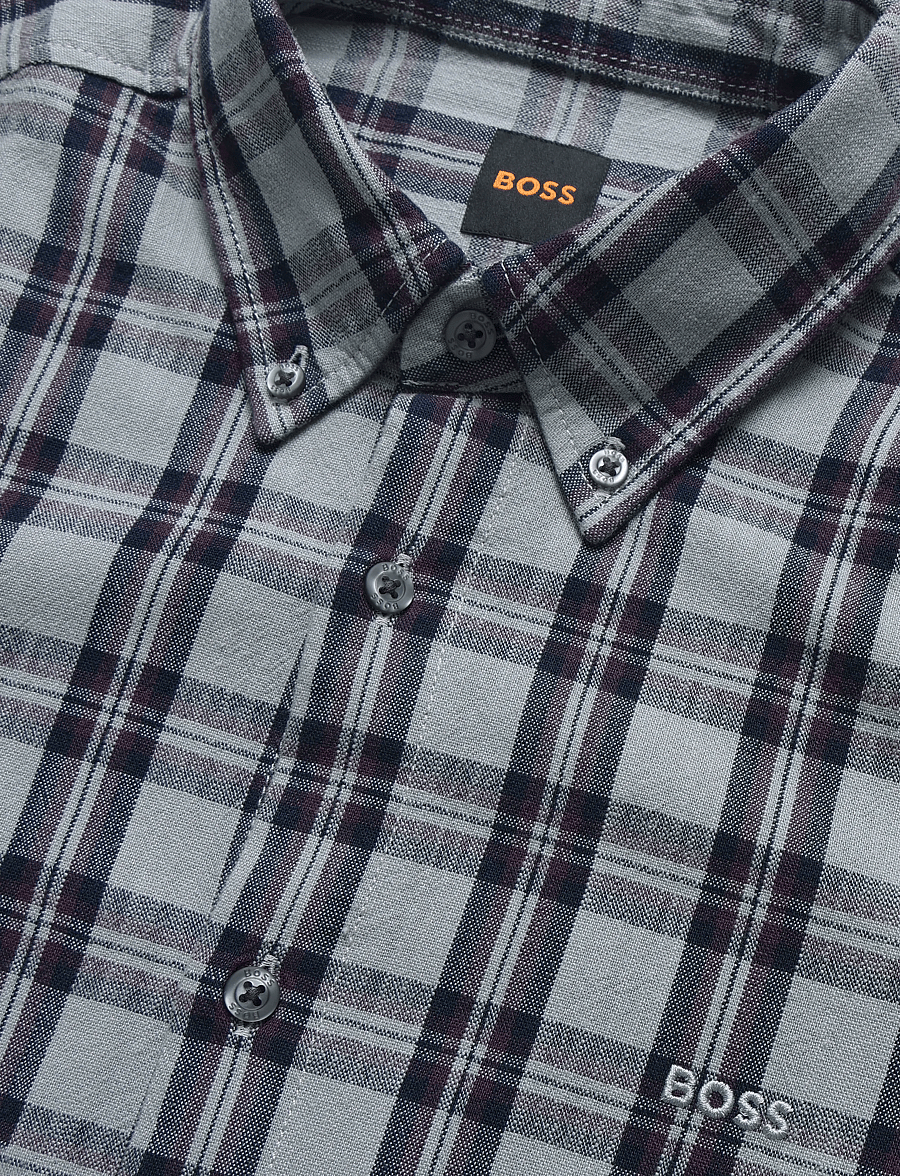 BOSS - Ricoplus_M - ruudulised särgid - open grey - 2