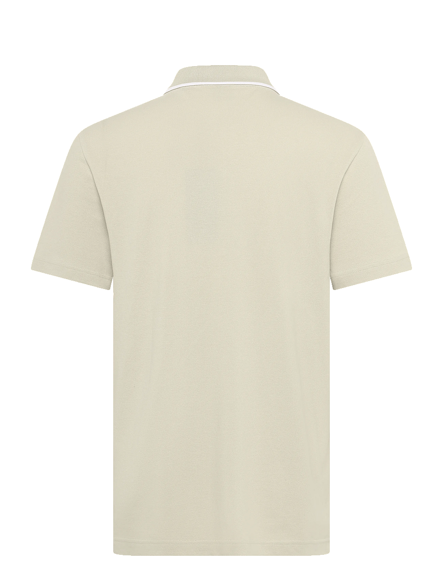 BOSS - Passerford - langärmlige strick-polohemden - light beige - 1