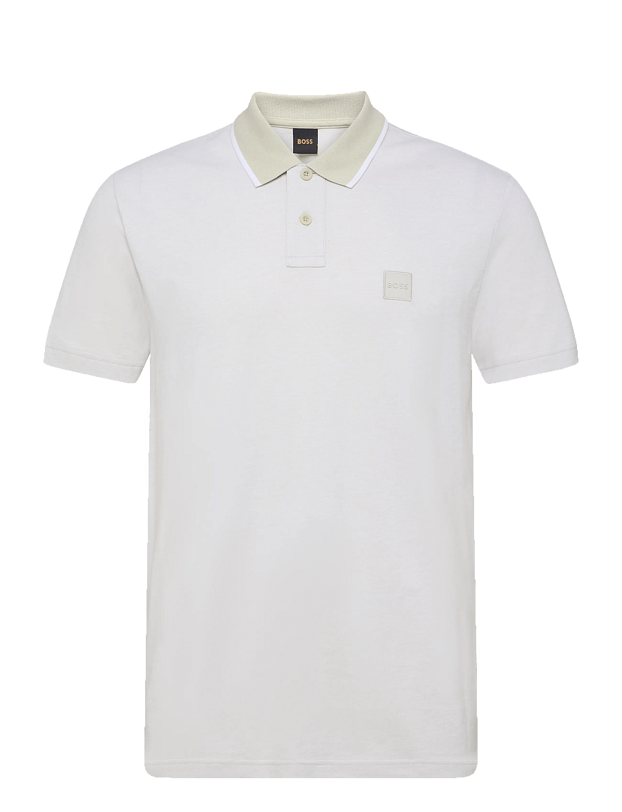 BOSS - Passerford - langärmlige strick-polohemden - light beige - 0