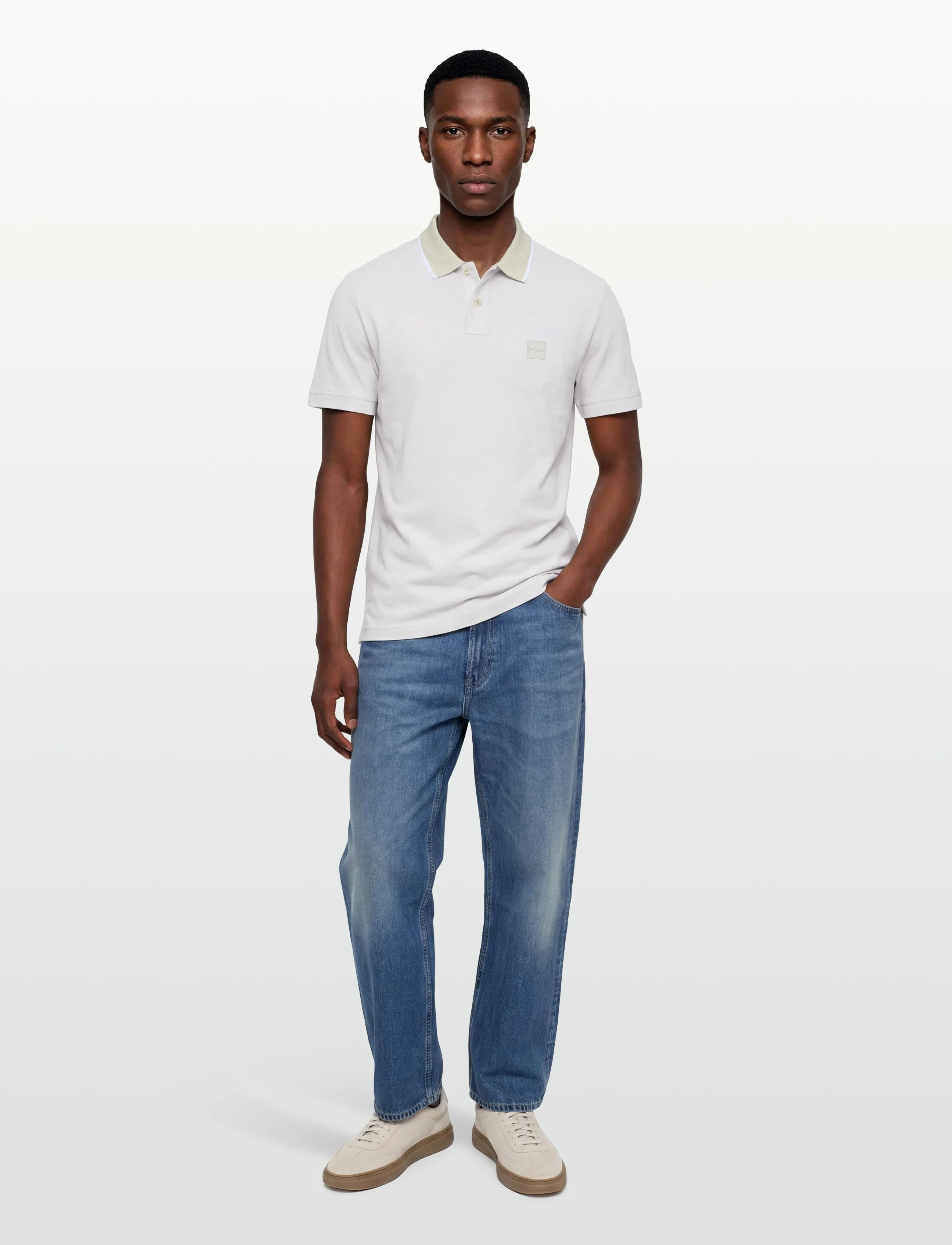 BOSS Passerford, Mænd, Poloshirt, Beige, Str: S