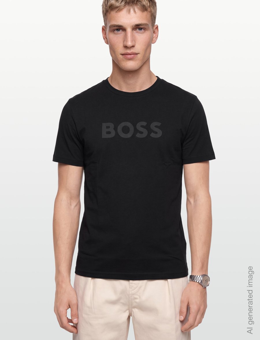 BOSS - Te_Logo - kortærmede t-shirts - black - 3