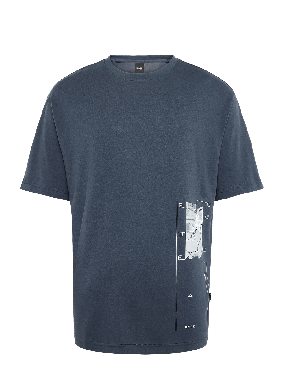 BOSS - Te_Journey - kurzärmelige t-shirts - dark blue - 0