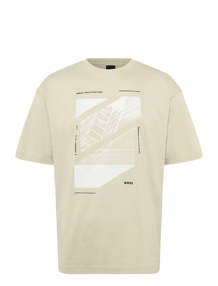 BOSS - Te_Journey - lühikeste varrukatega t-särgid - light beige - 0