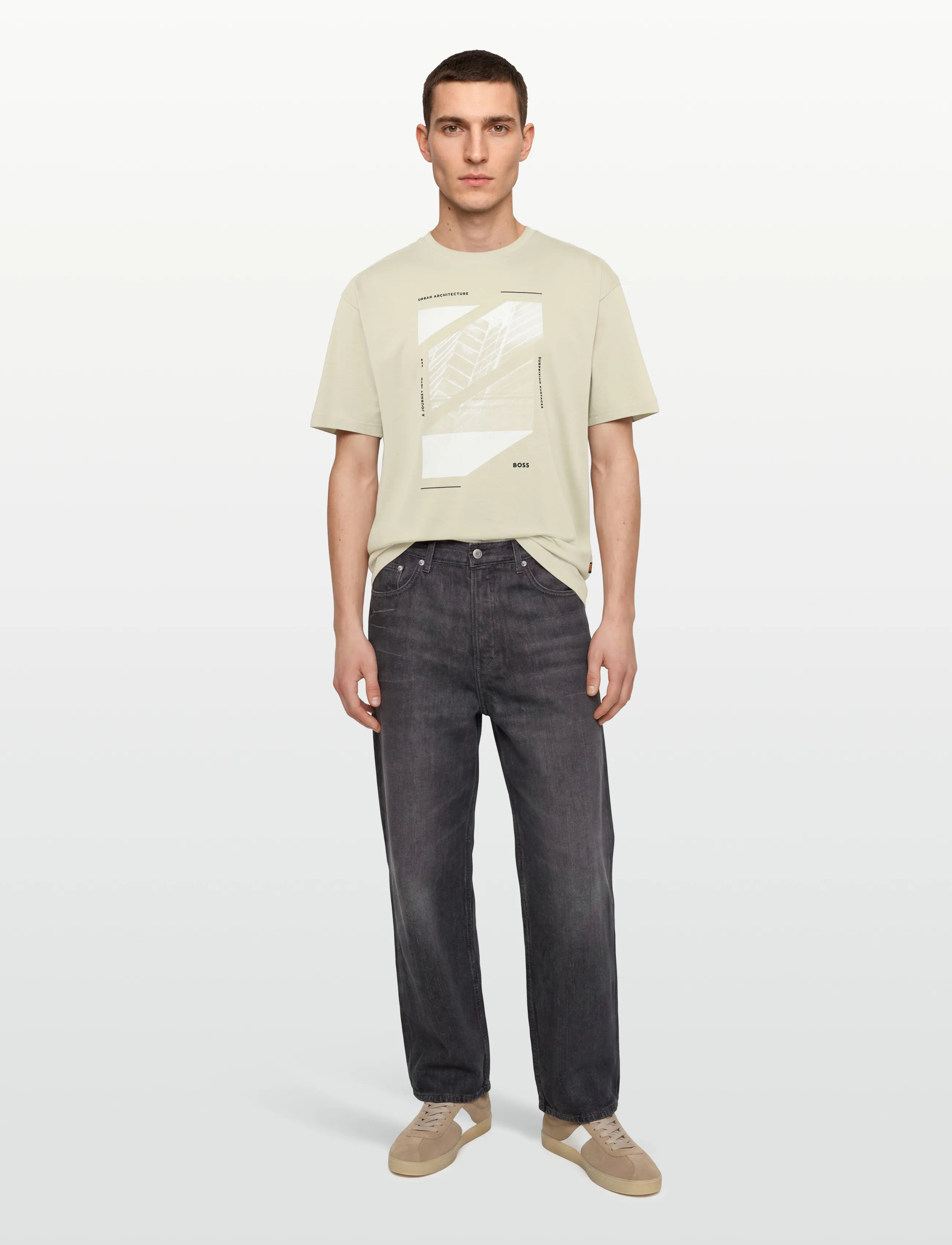 BOSS Te_Journey - Fitness & Løb - LIGHT BEIGE / beige