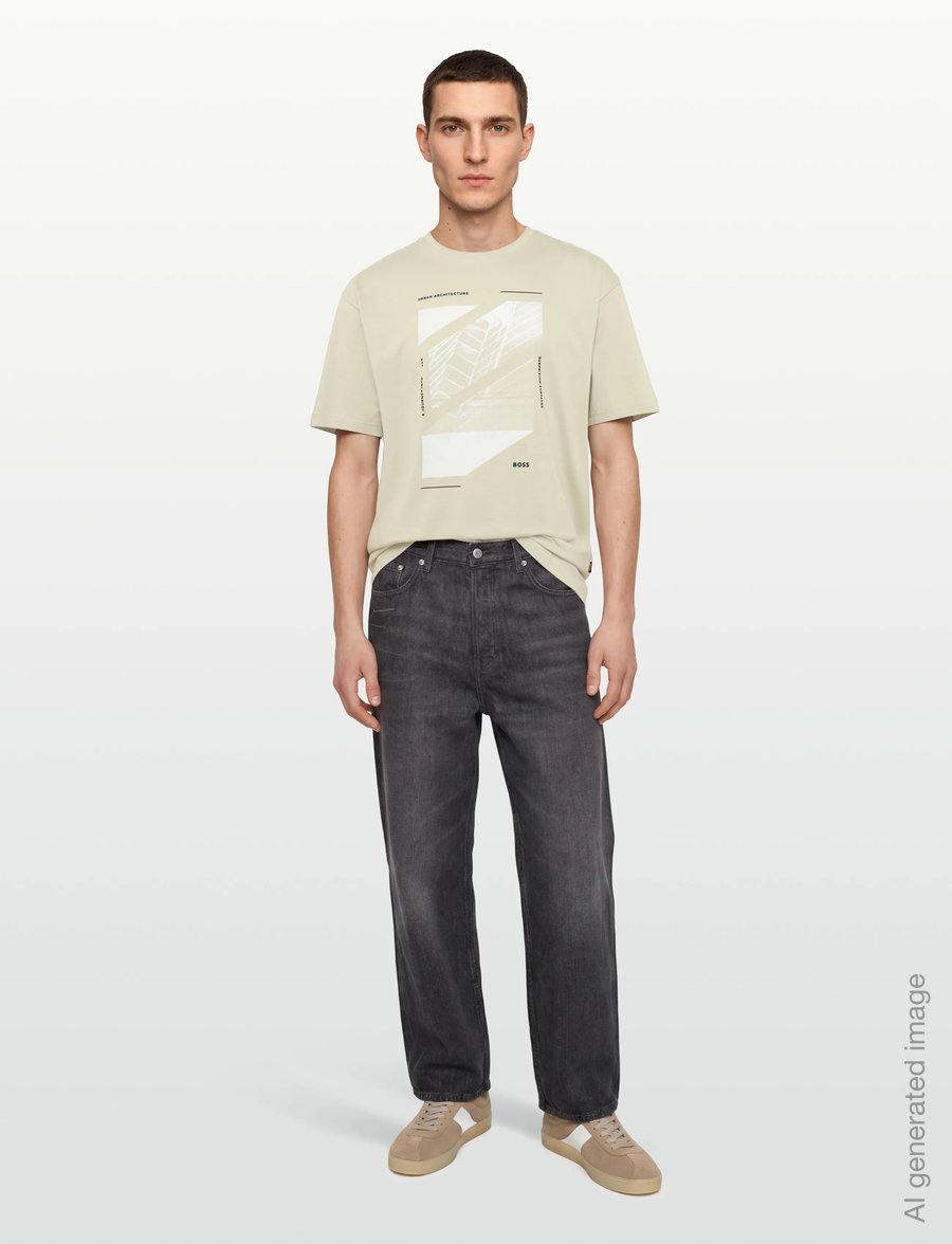 BOSS - Te_Journey - kortärmade t-shirts - light beige - 0