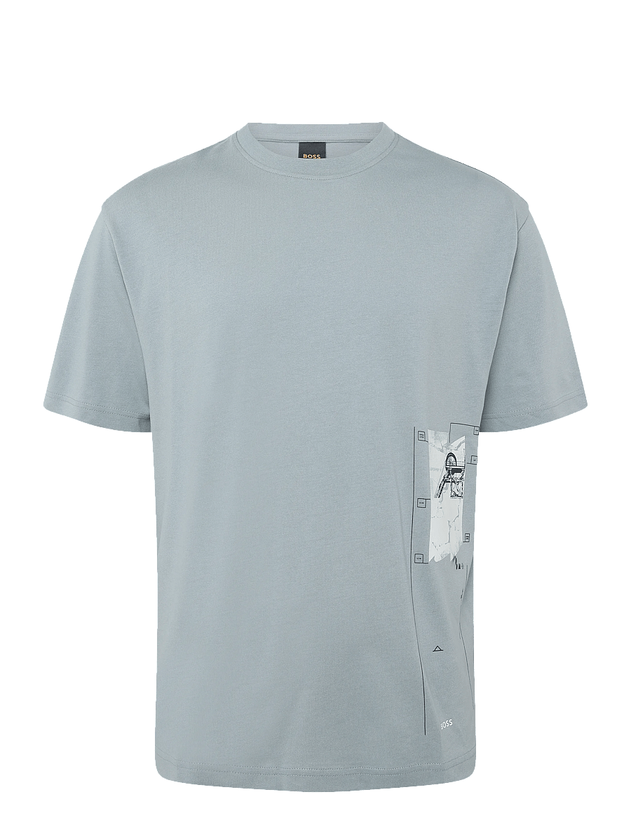 BOSS - Te_Journey - kurzärmelige t-shirts - open grey - 0