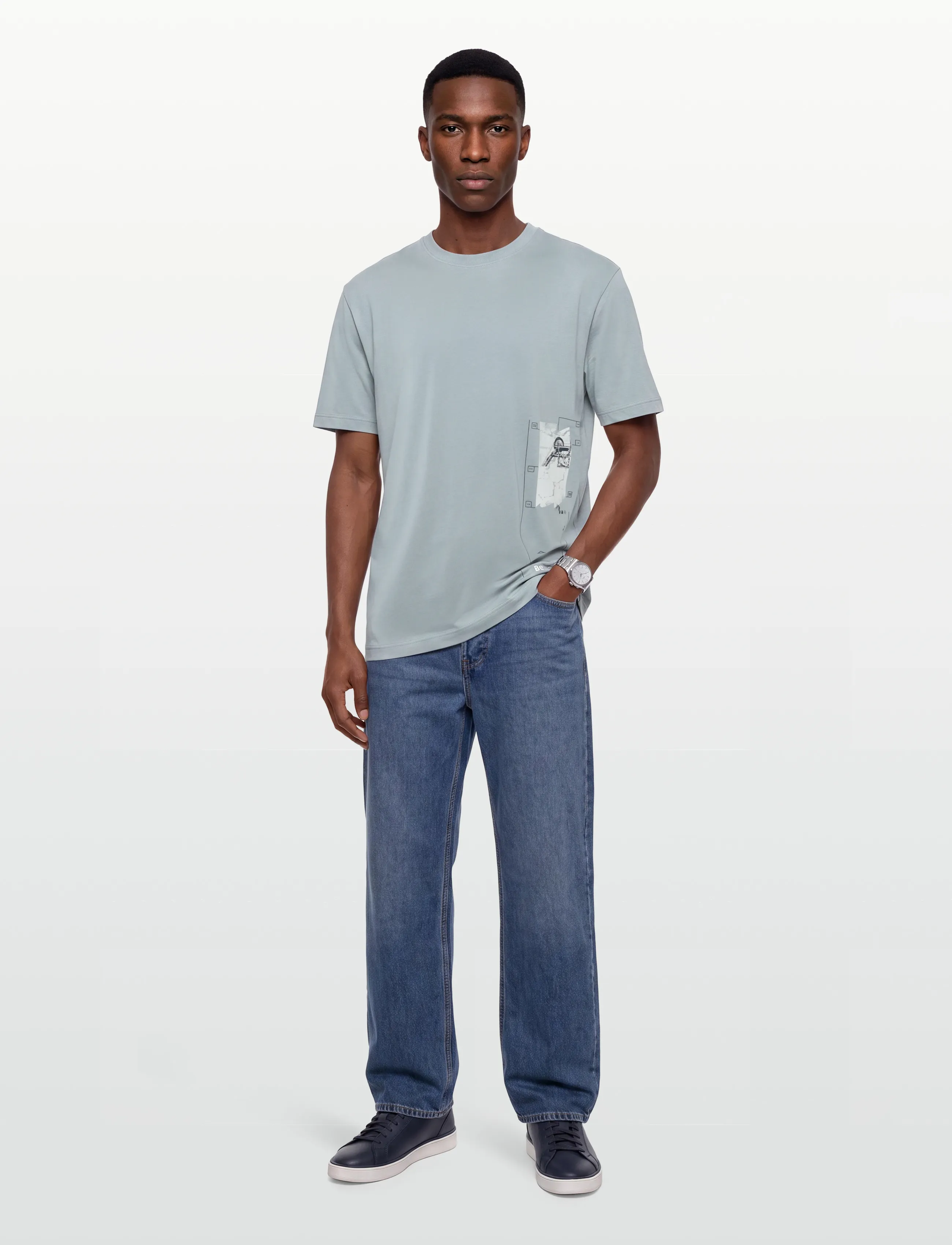 BOSS Te_Journey - T-shirts - OPEN GREY / grey