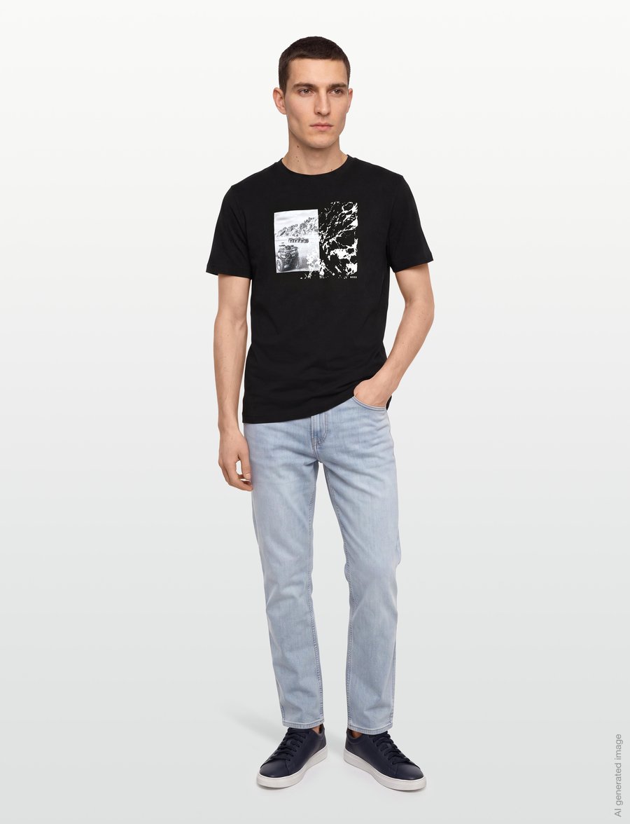 BOSS - Te_Motors - kortærmede t-shirts - black - 0