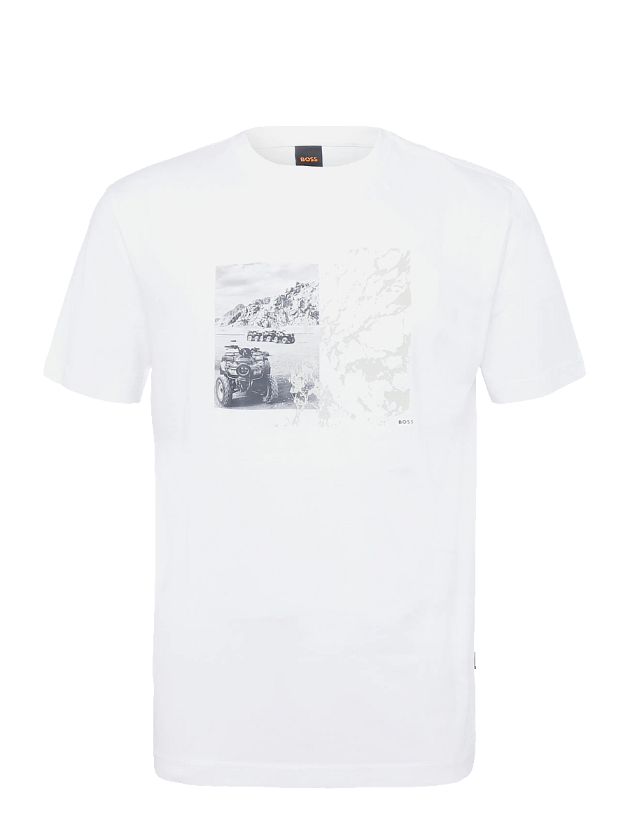 BOSS - Te_Motors - kurzärmelige t-shirts - natural - 0