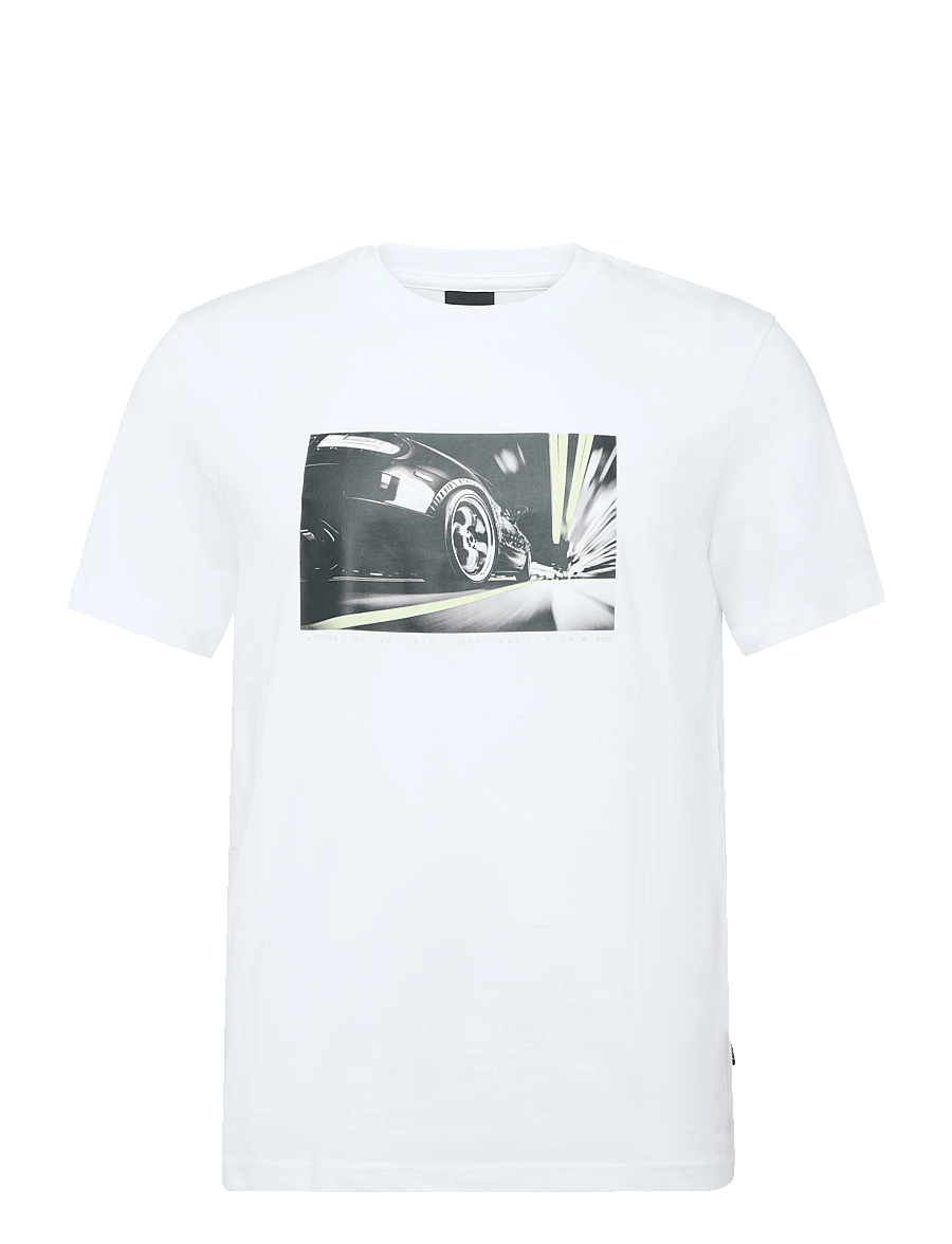 BOSS - Te_Motors - lühikeste varrukatega t-särgid - white - 0