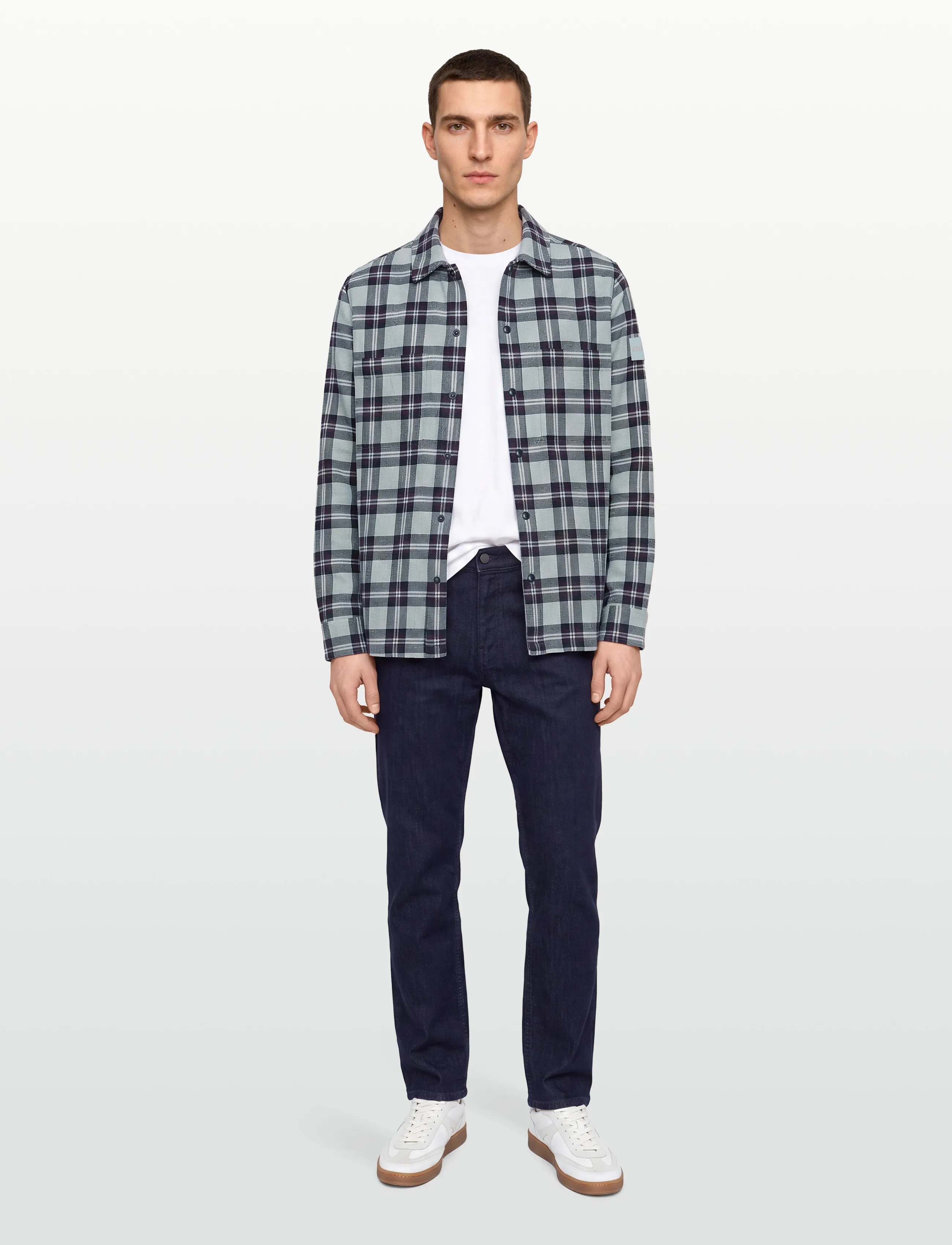 BOSS Locky_2_M, S, Shirts, Grau - Checkered Shirt, Männerswear